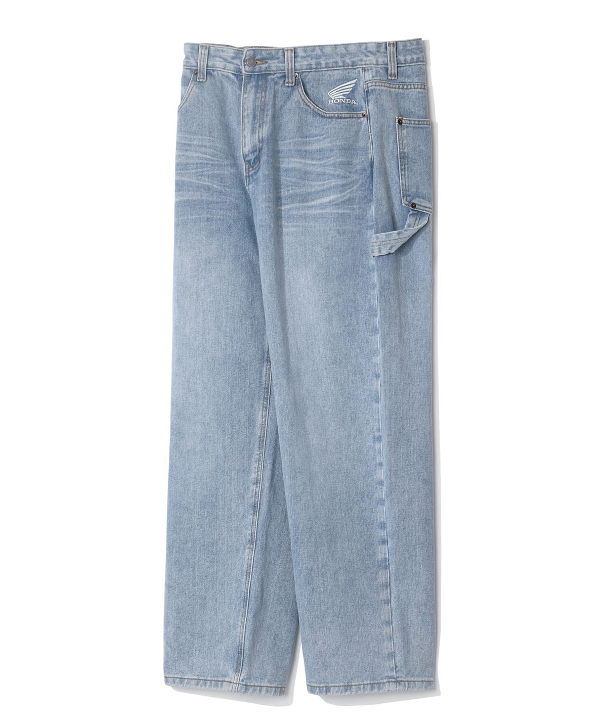 핍스 모터사이클(PHYPS MOTORCYCLE) Honda Small Wing Carpenter Denim Pants_Light Blue