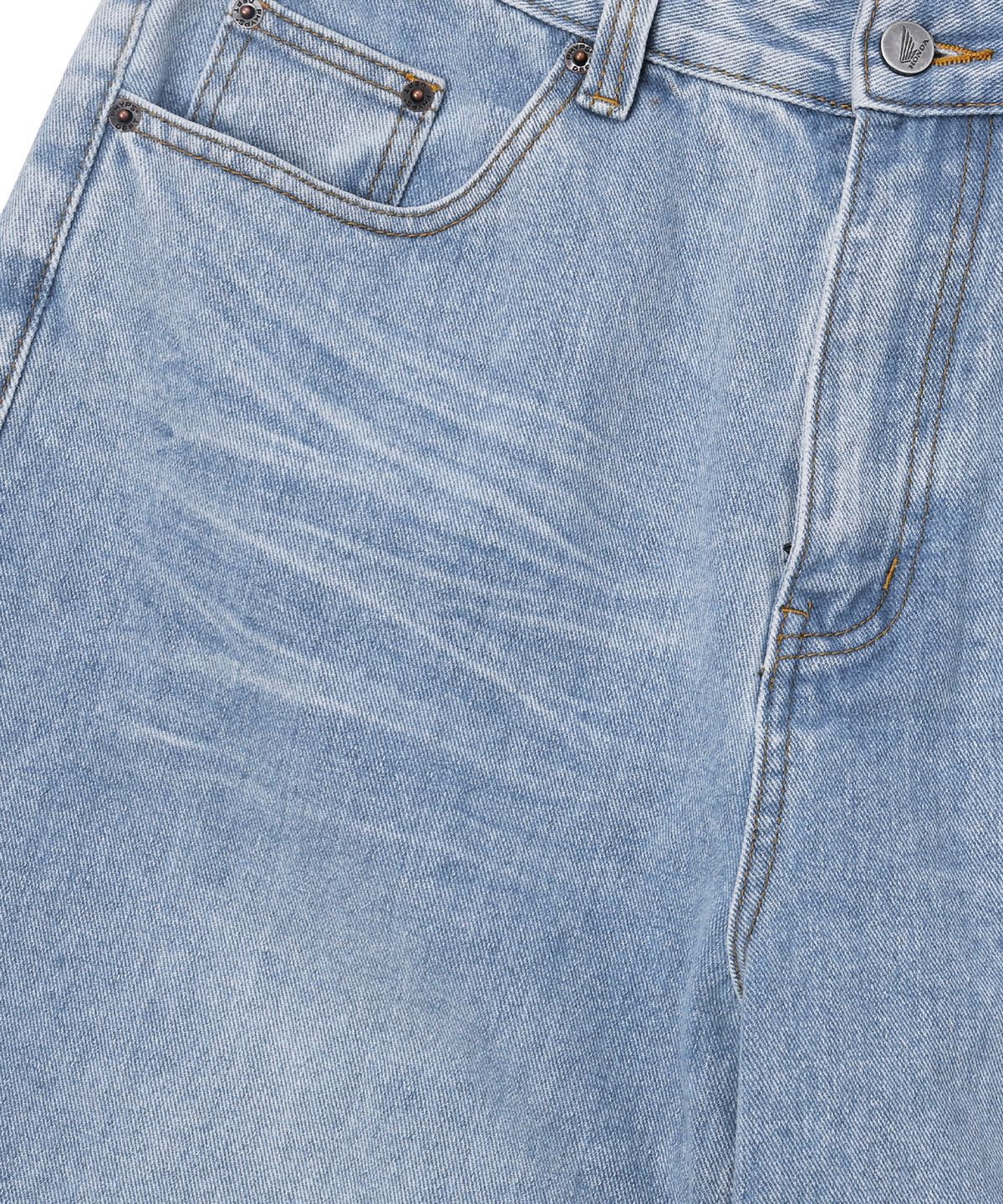 핍스 모터사이클(PHYPS MOTORCYCLE) Honda Small Wing Carpenter Denim Pants_Light Blue