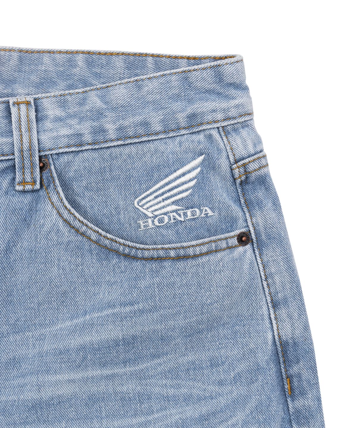 핍스 모터사이클(PHYPS MOTORCYCLE) Honda Small Wing Carpenter Denim Pants_Light Blue