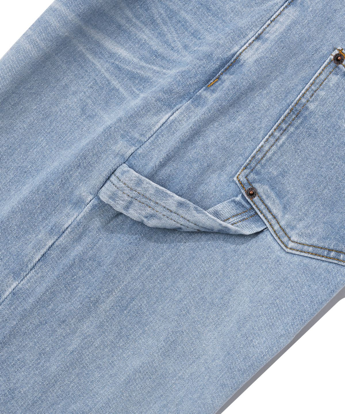 핍스 모터사이클(PHYPS MOTORCYCLE) Honda Small Wing Carpenter Denim Pants_Light Blue