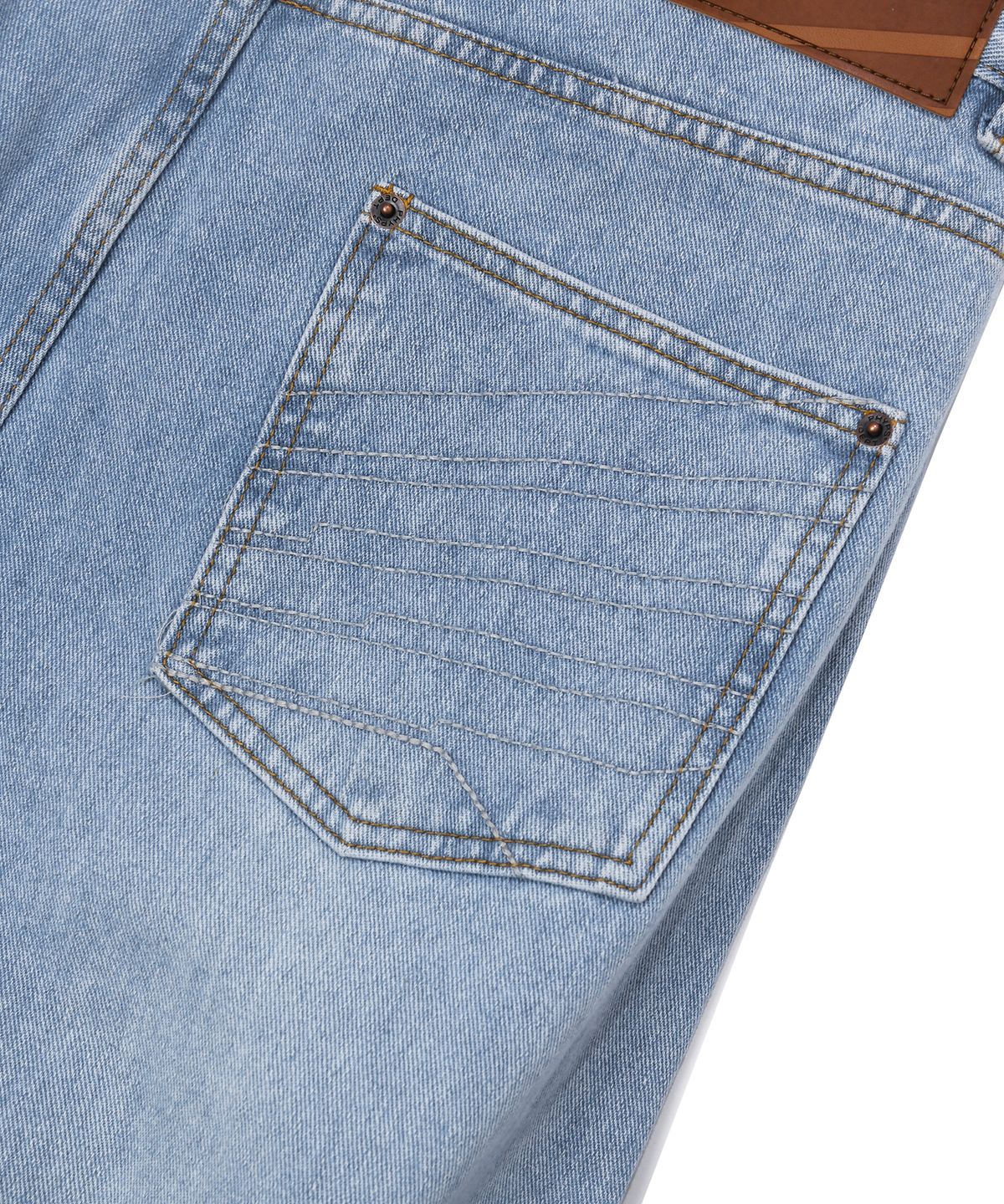 핍스 모터사이클(PHYPS MOTORCYCLE) Honda Small Wing Carpenter Denim Pants_Light Blue