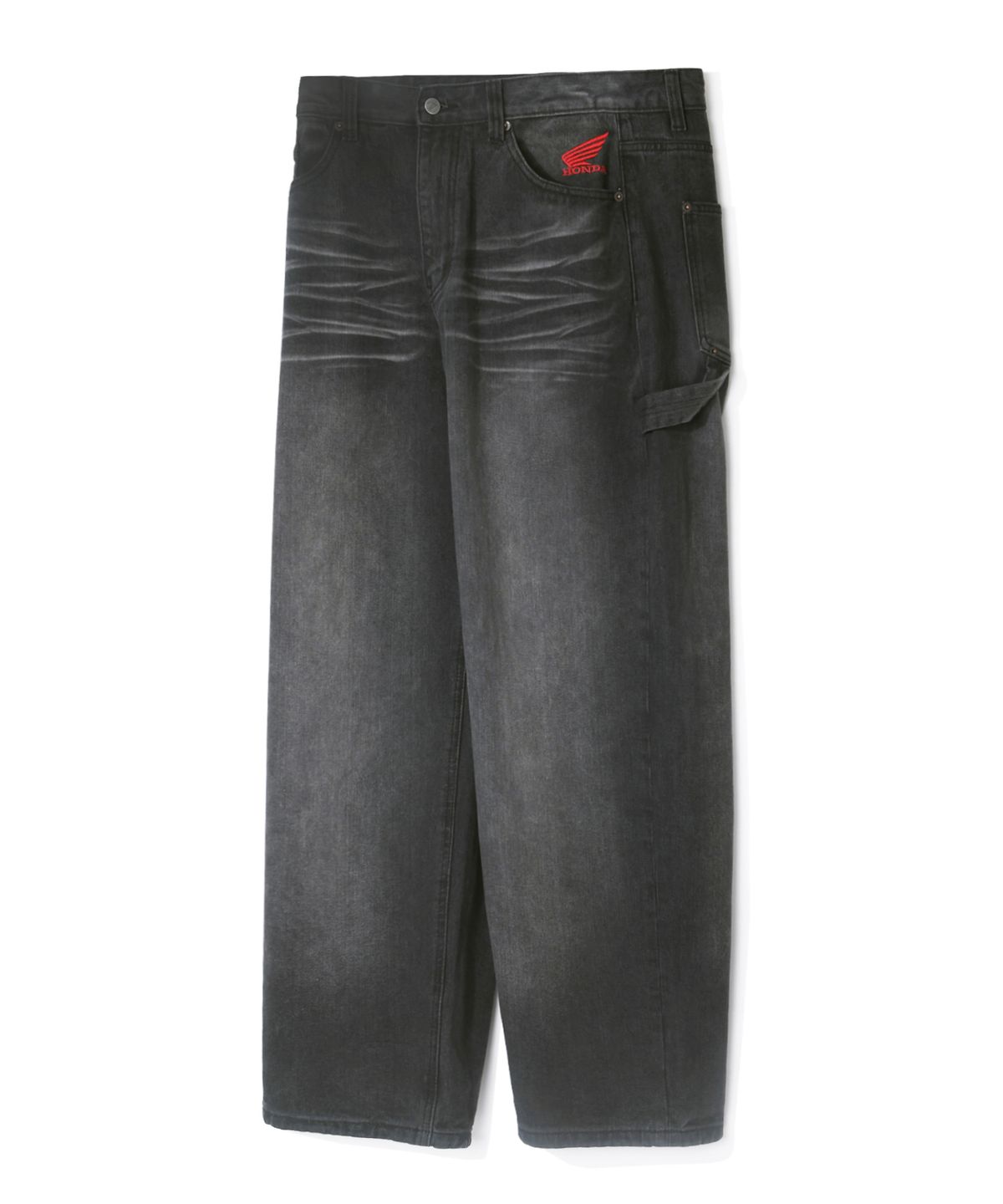 핍스 모터사이클(PHYPS MOTORCYCLE) Honda Small Wing Carpenter Denim Pants_Black
