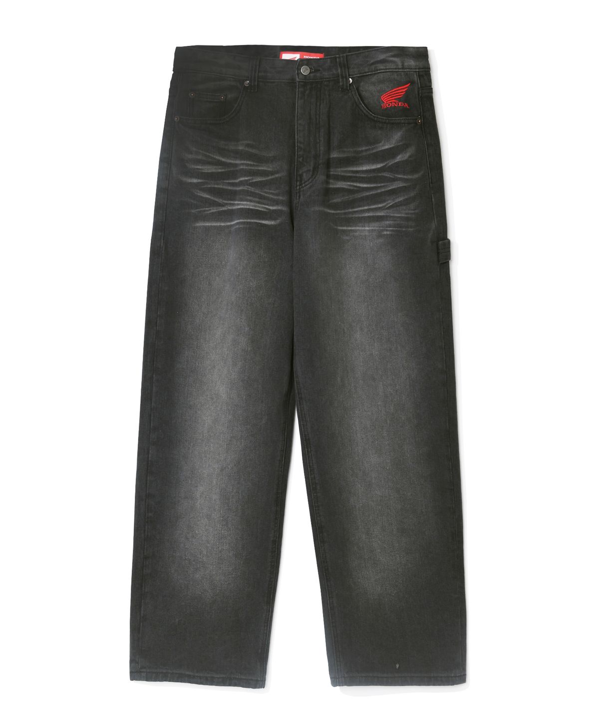 핍스 모터사이클(PHYPS MOTORCYCLE) Honda Small Wing Carpenter Denim Pants_Black