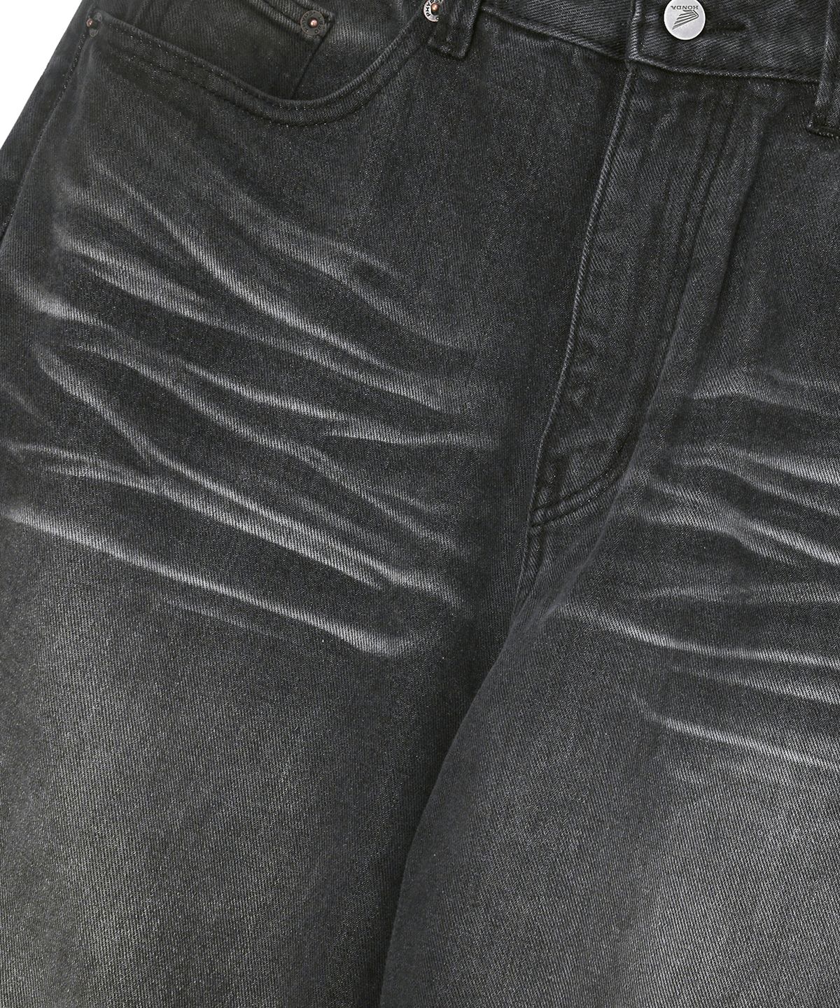 핍스 모터사이클(PHYPS MOTORCYCLE) Honda Small Wing Carpenter Denim Pants_Black