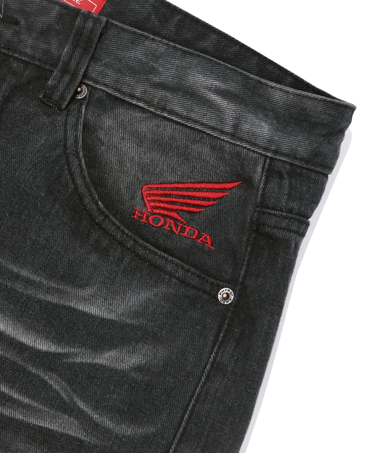 핍스 모터사이클(PHYPS MOTORCYCLE) Honda Small Wing Carpenter Denim Pants_Black