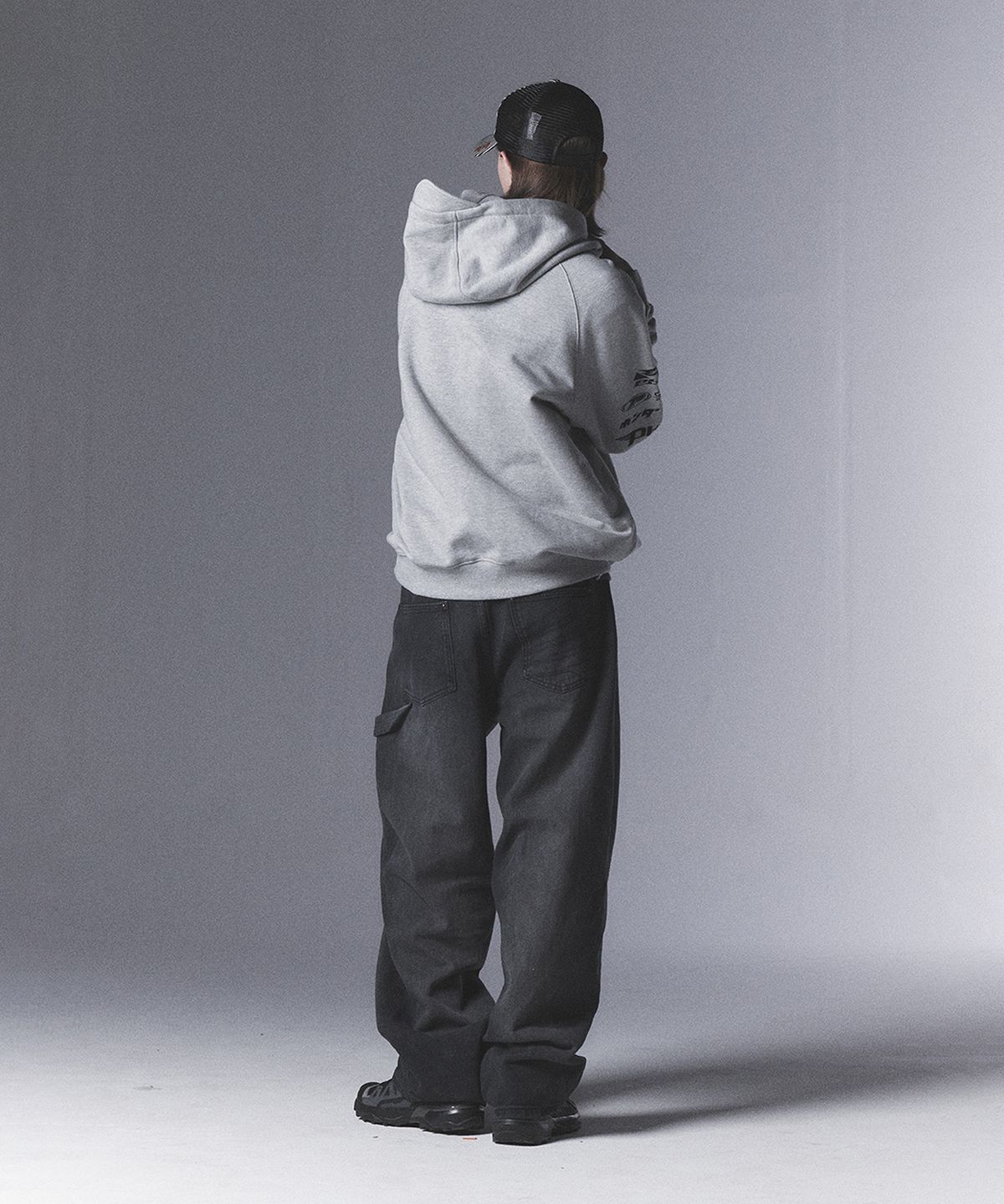 핍스 모터사이클(PHYPS MOTORCYCLE) Honda Small Wing Carpenter Denim Pants_Black