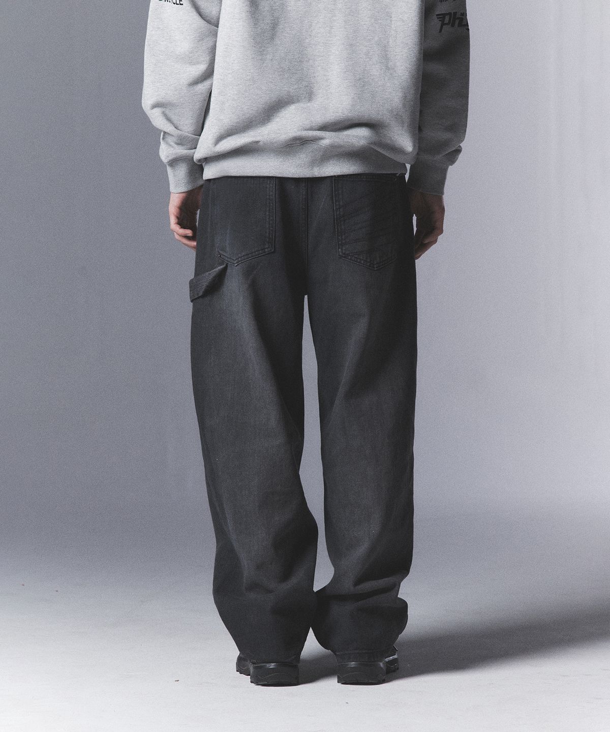 핍스 모터사이클(PHYPS MOTORCYCLE) Honda Small Wing Carpenter Denim Pants_Black