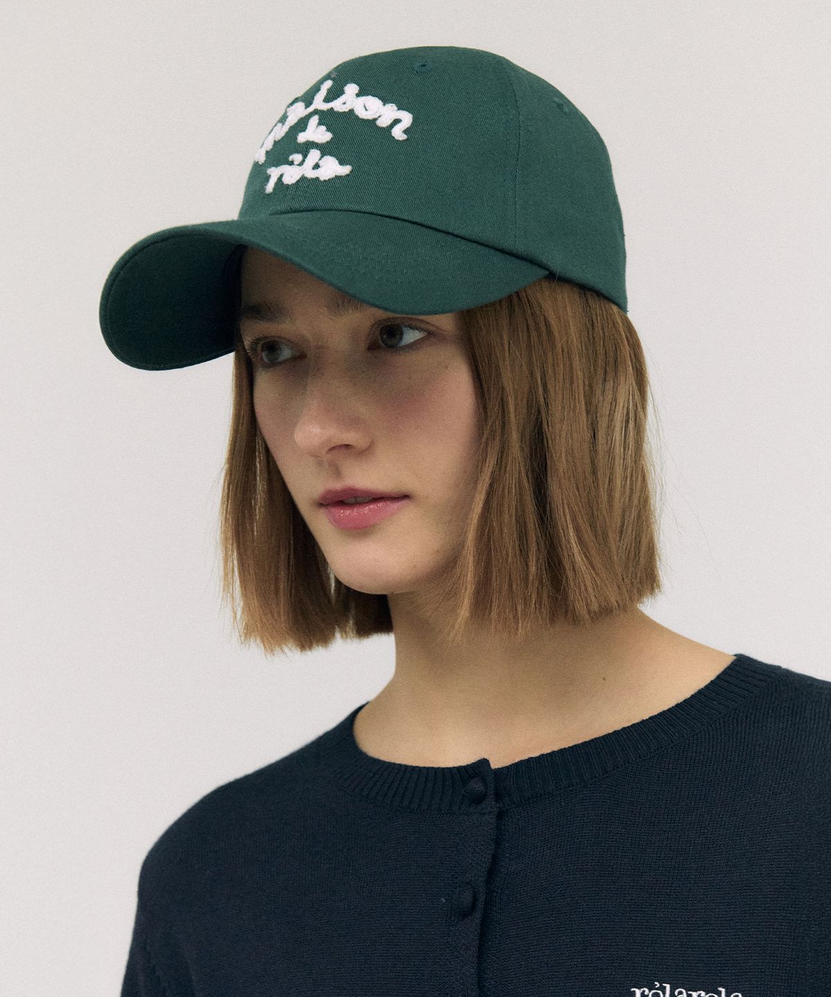 로라로라(ROLAROLA) MAISON DE ROLA BALL CAP DEEP GREEN