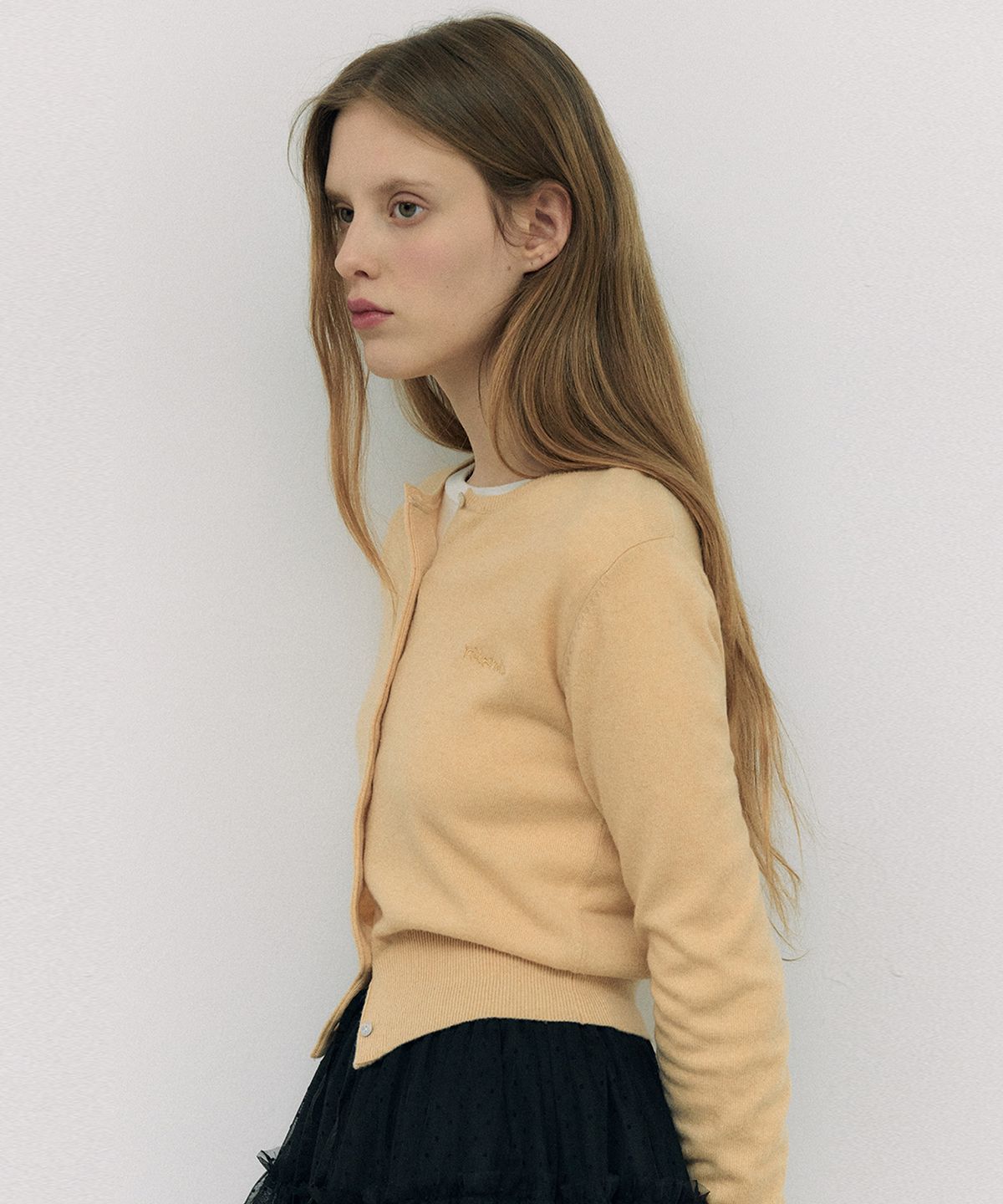 로라로라(ROLAROLA) BASIC ROUND CARDIGAN YELLOW