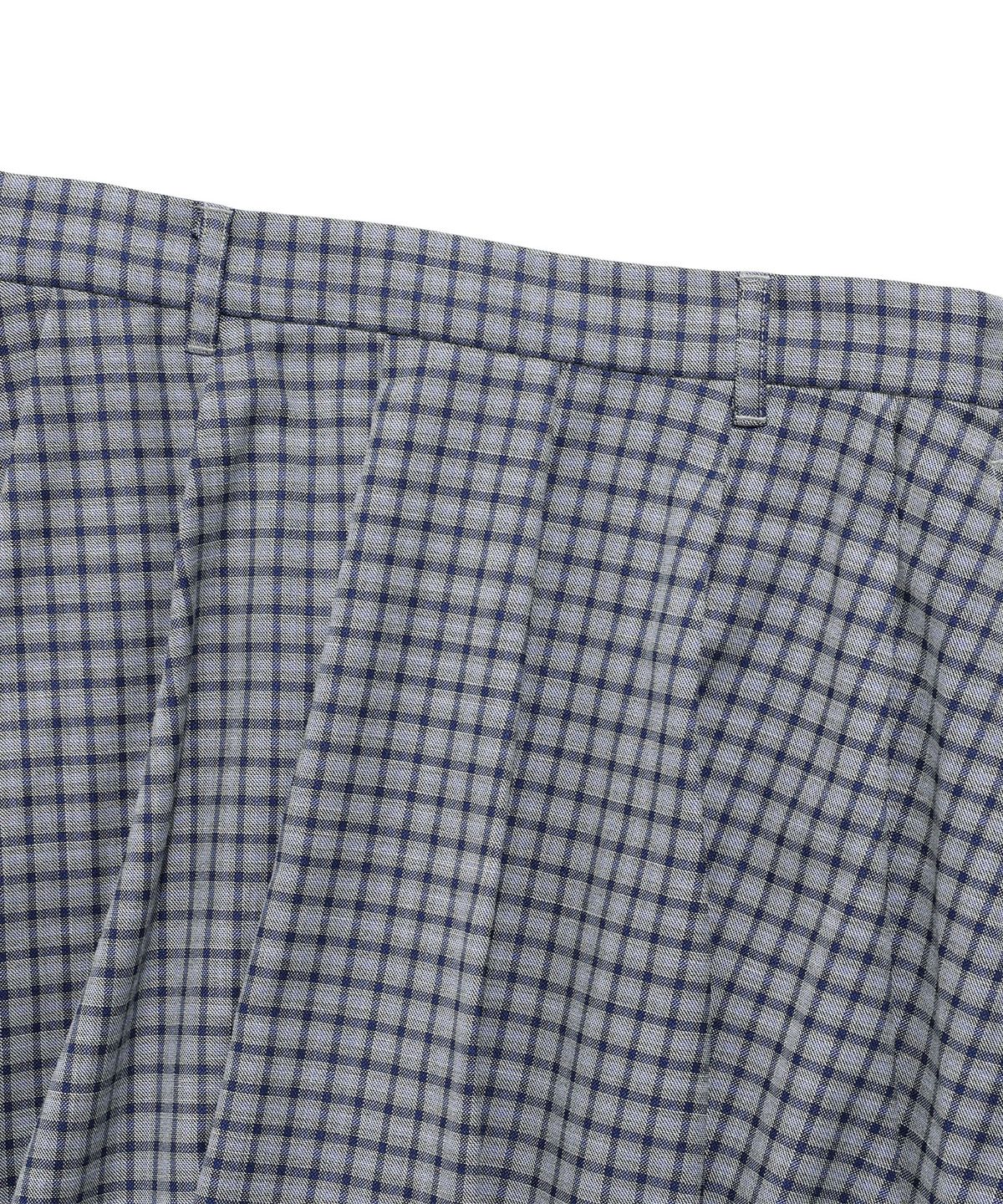 나이스고스트클럽(NICEGHOSTCLUB) FFATS CHECK BALLOON LAYERED SKIRT PANTS_SKYBLUE(NG2FSUPA90A)