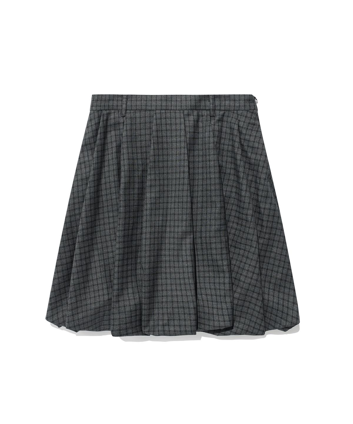 나이스고스트클럽(NICEGHOSTCLUB) FFATS CHECK BALLOON LAYERED SKIRT PANTS_CHARCOAL(NG2FSUPA90A)
