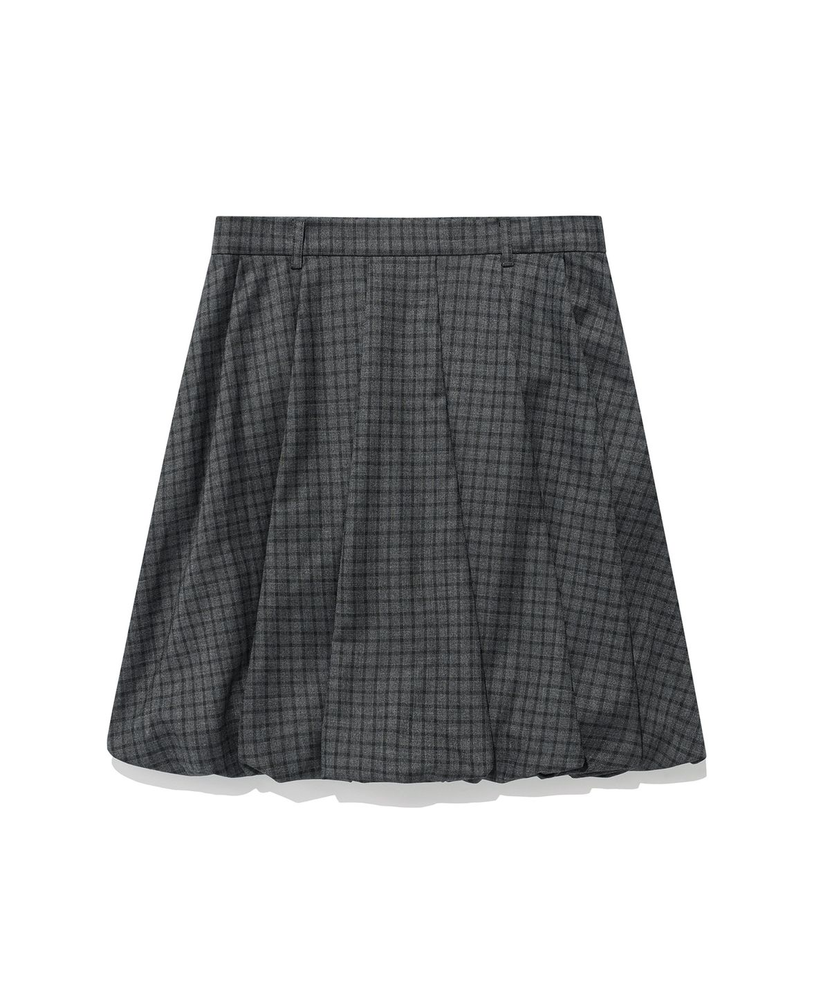 나이스고스트클럽(NICEGHOSTCLUB) FFATS CHECK BALLOON LAYERED SKIRT PANTS_CHARCOAL(NG2FSUPA90A)
