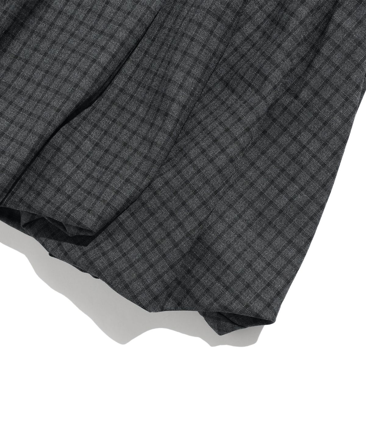 나이스고스트클럽(NICEGHOSTCLUB) FFATS CHECK BALLOON LAYERED SKIRT PANTS_CHARCOAL(NG2FSUPA90A)