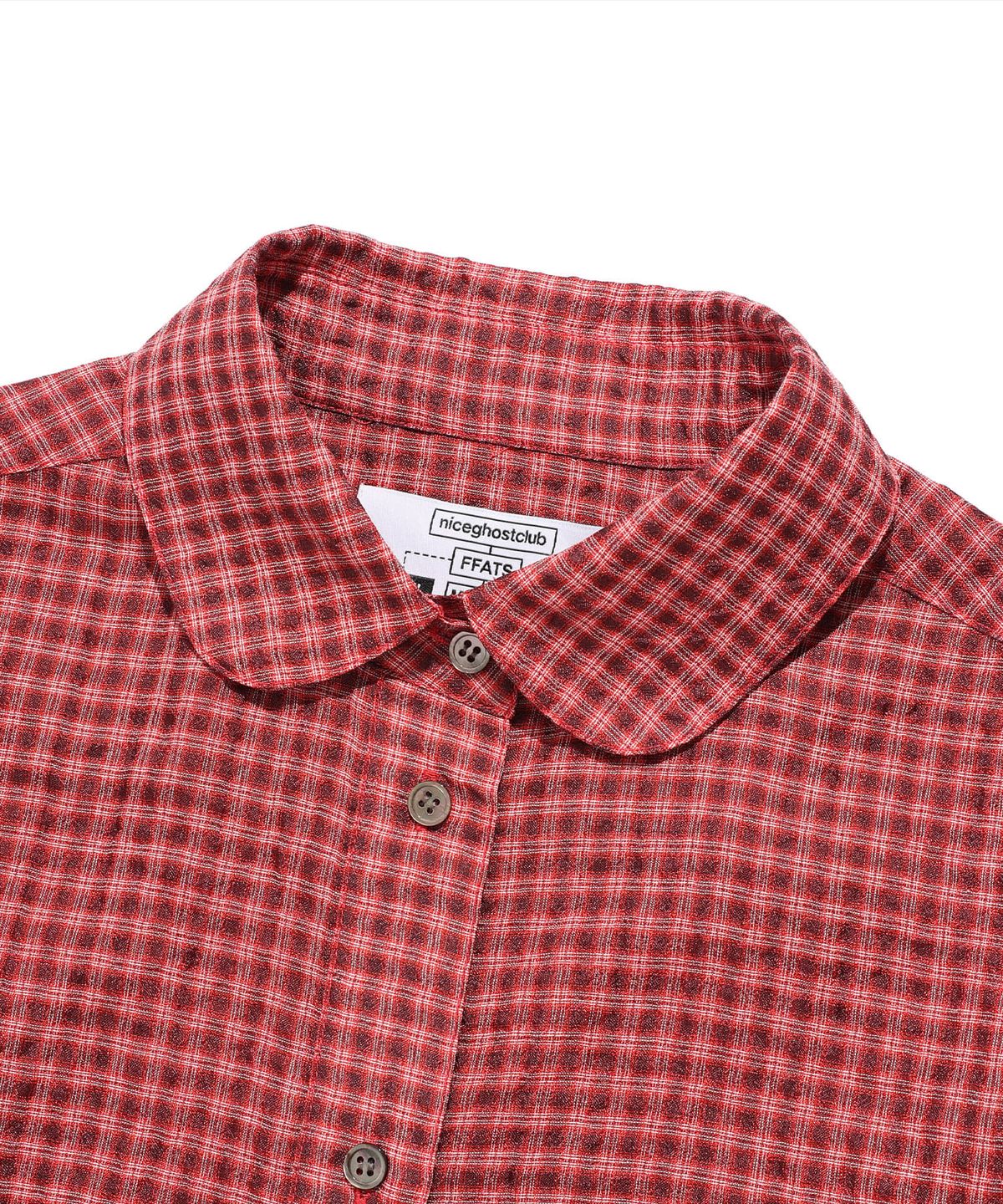 나이스고스트클럽(NICEGHOSTCLUB) FFATS ROUND COLLAR SHIRT_RED(NG2FSUW300A)