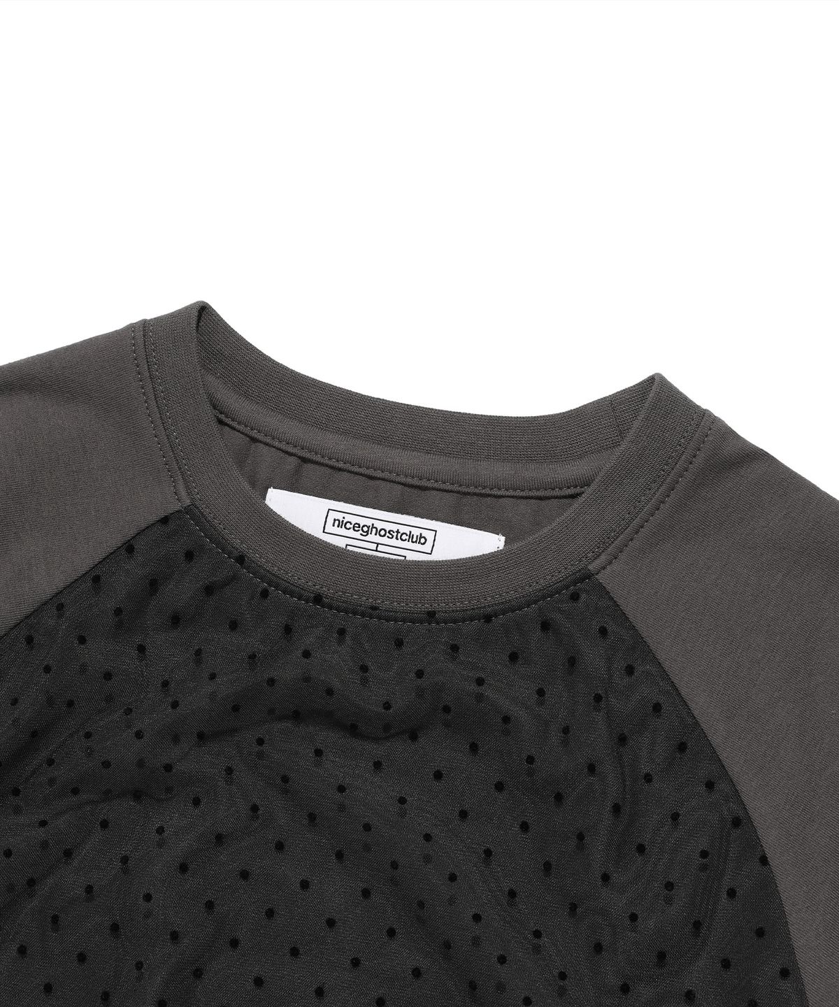 나이스고스트클럽(NICEGHOSTCLUB) FFATS LAYERED MESH TEE_CHARCOAL(NG2FMFT586A)