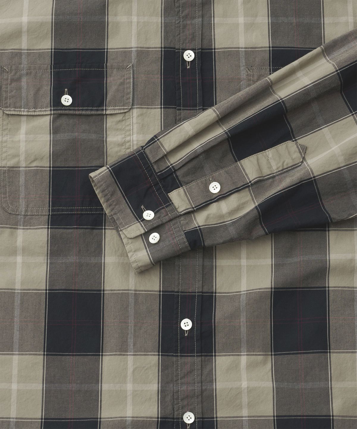 어나더 오피스(ANOTHER OFFICE) Portland Check Shirt (Navy Sand)