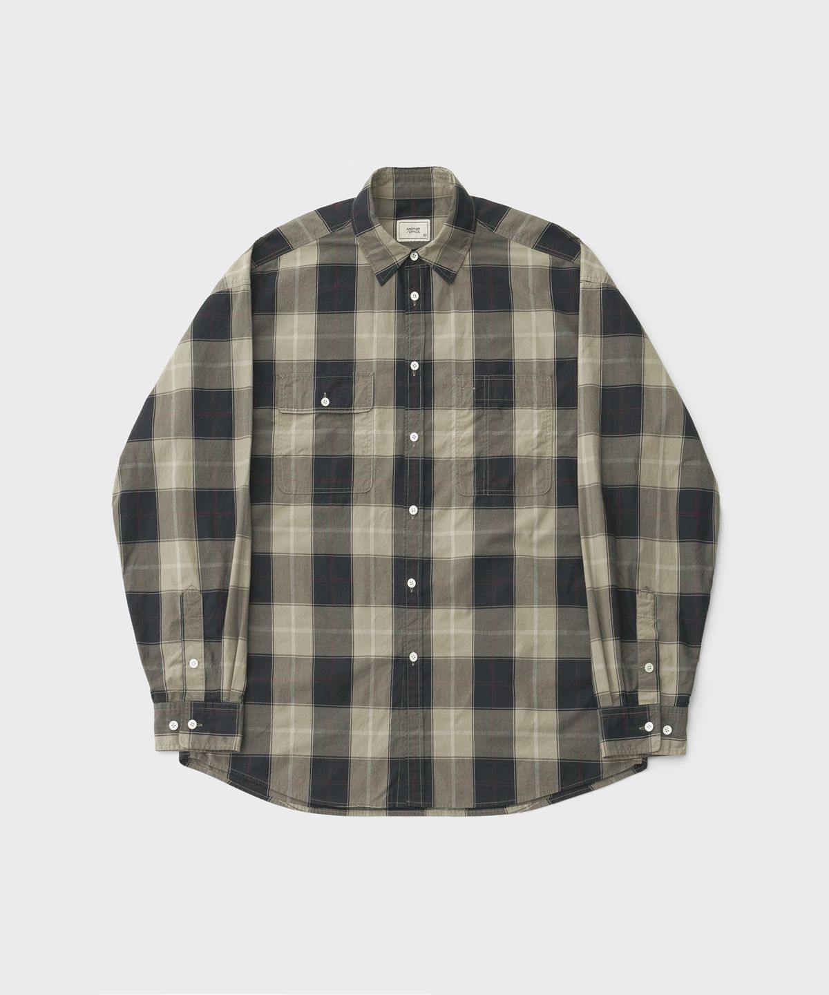 어나더 오피스(ANOTHER OFFICE) Portland Check Shirt (Navy Sand)