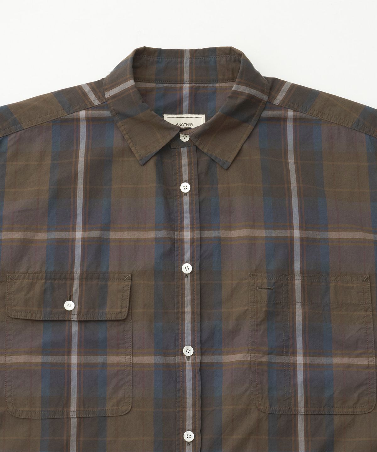 어나더 오피스(ANOTHER OFFICE) Portland Check Shirt (Brown Blue)