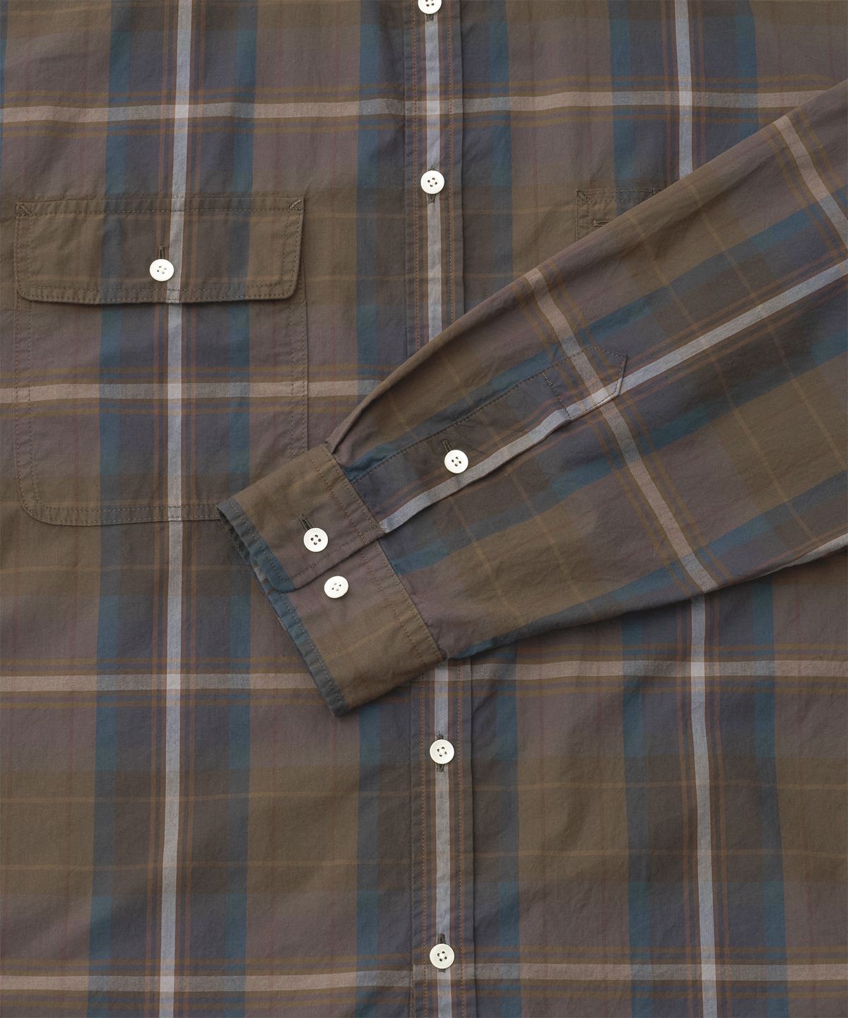 어나더 오피스(ANOTHER OFFICE) Portland Check Shirt (Brown Blue)