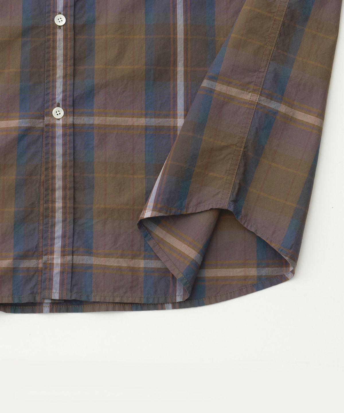 어나더 오피스(ANOTHER OFFICE) Portland Check Shirt (Brown Blue)