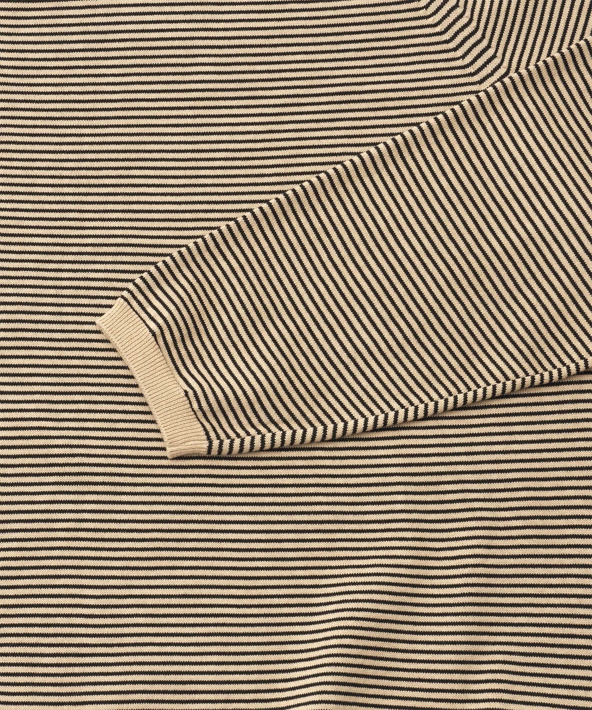 어나더 오피스(ANOTHER OFFICE) Narrow Stripe Knit Pullover (Beige Black - Stripe)