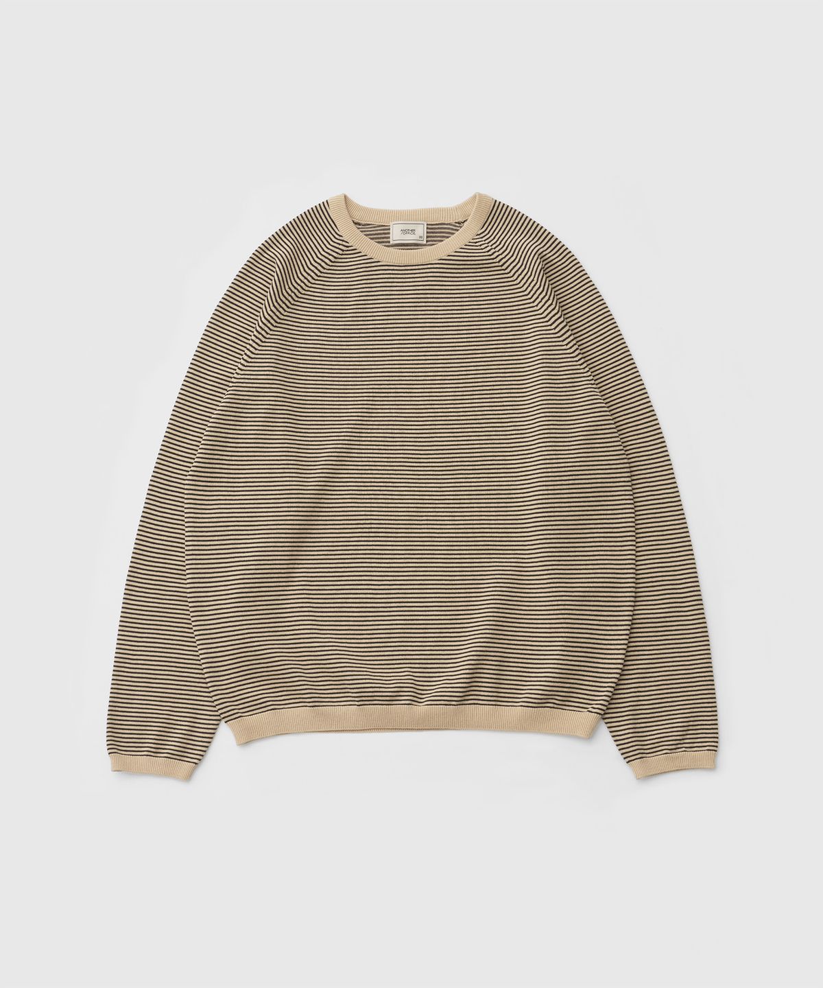어나더 오피스(ANOTHER OFFICE) Narrow Stripe Knit Pullover (Beige Black - Stripe)