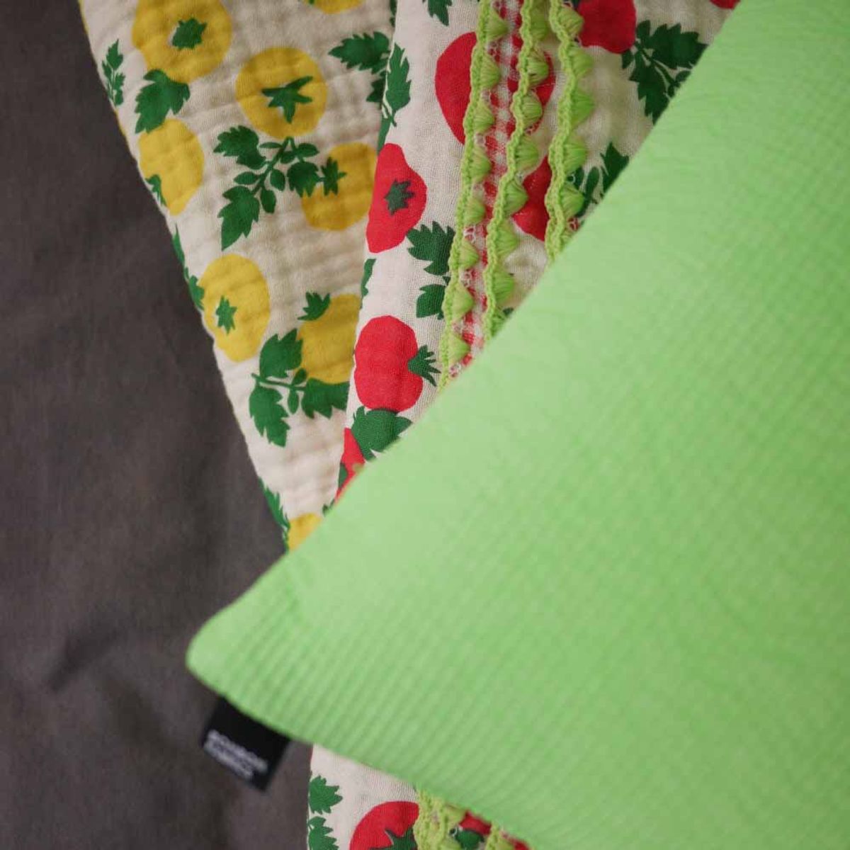 봄봄패브릭스(BOMBOM FABRICS) 4layer gauze blanket 4중거즈 블랭킷/check TOMATO blanket /RED/2size