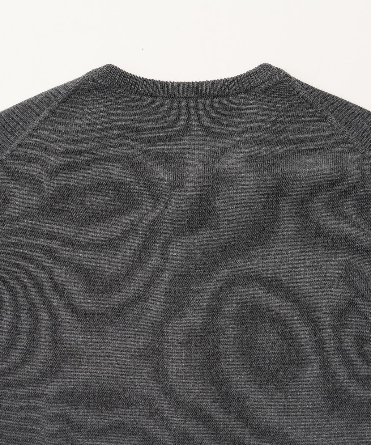 어나더 오피스(ANOTHER OFFICE) Solid Round Neck Cardigan (Heather Gray)