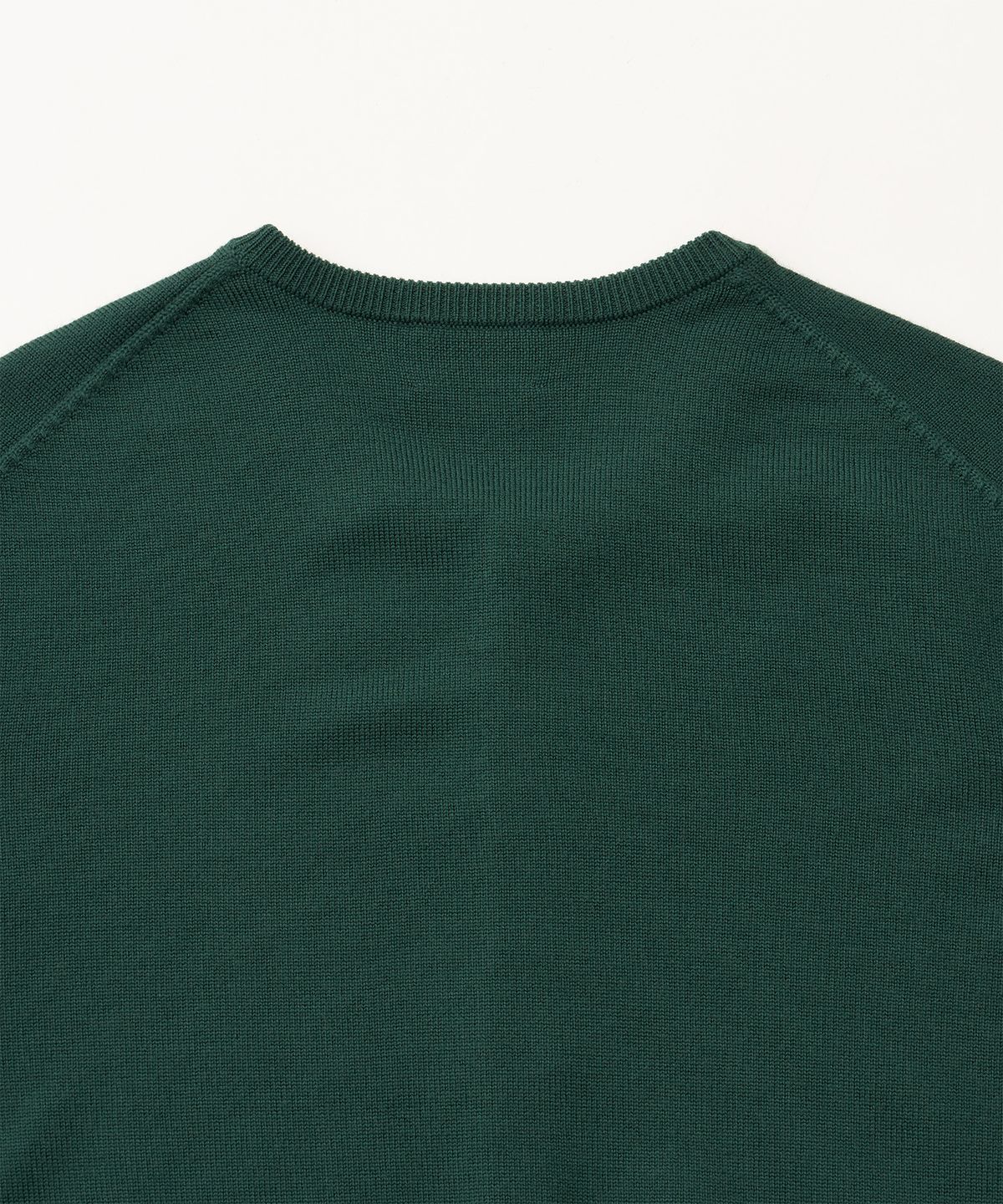 어나더 오피스(ANOTHER OFFICE) Solid Round Neck Cardigan (Green)