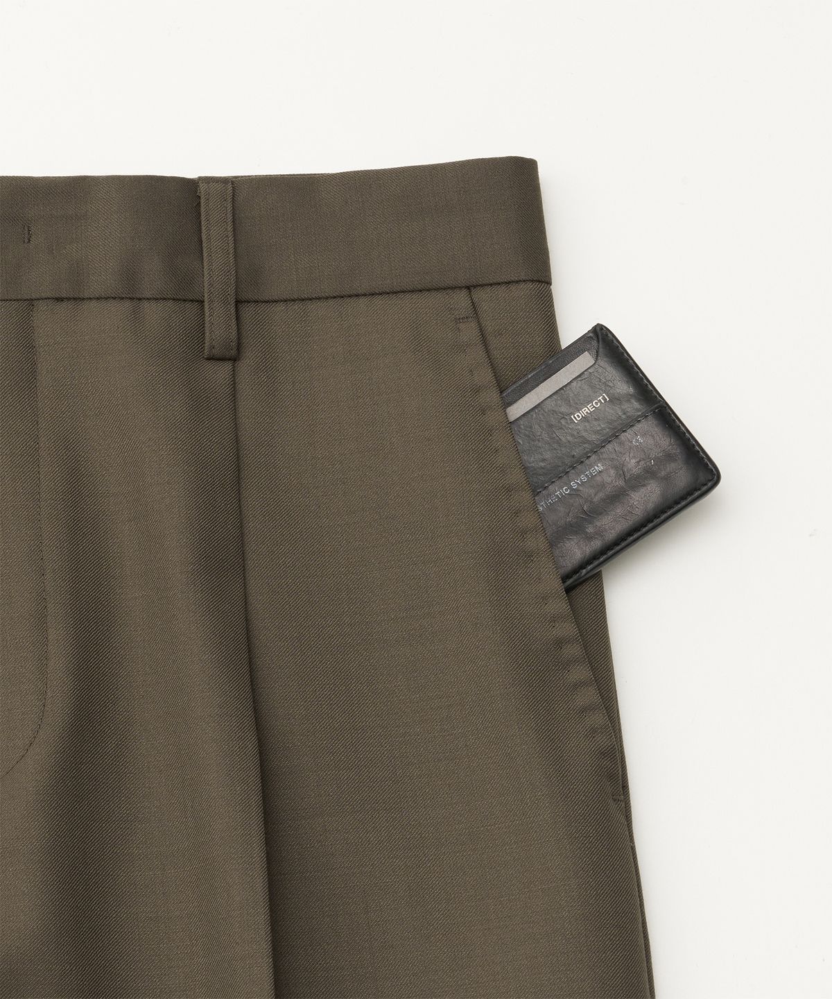 어나더 오피스(ANOTHER OFFICE) Legacy Wool Trouser (Dark Mink)