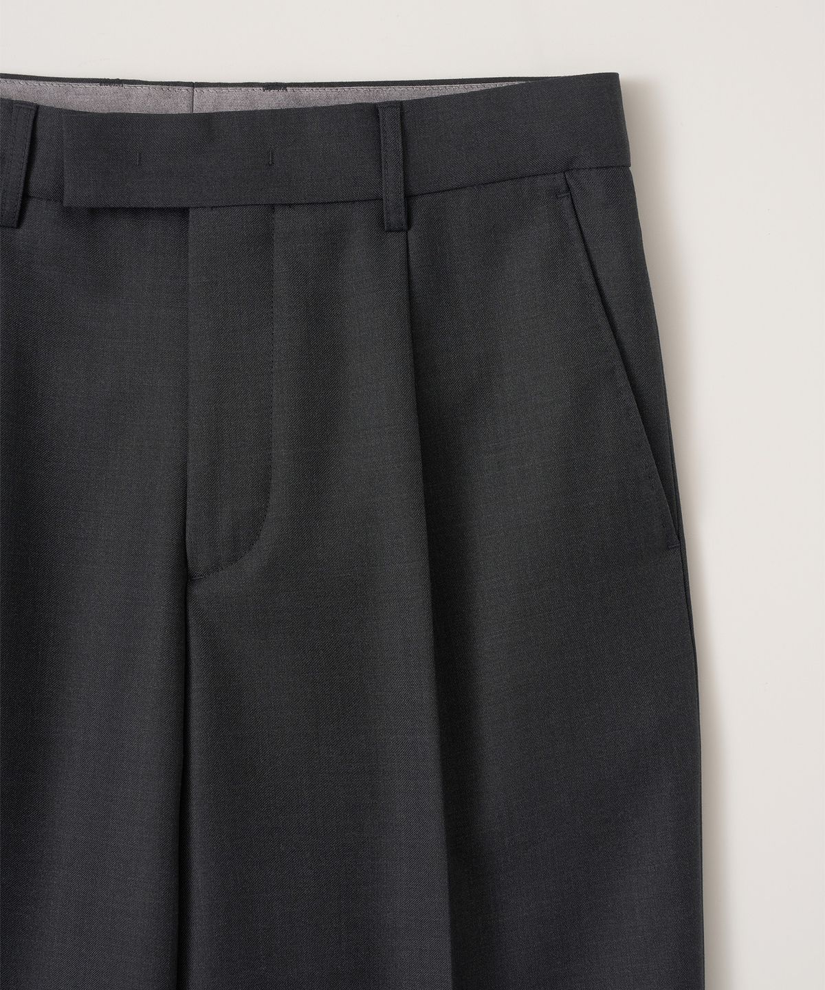 어나더 오피스(ANOTHER OFFICE) Legacy Wool Trouser (Heather Charcoal)