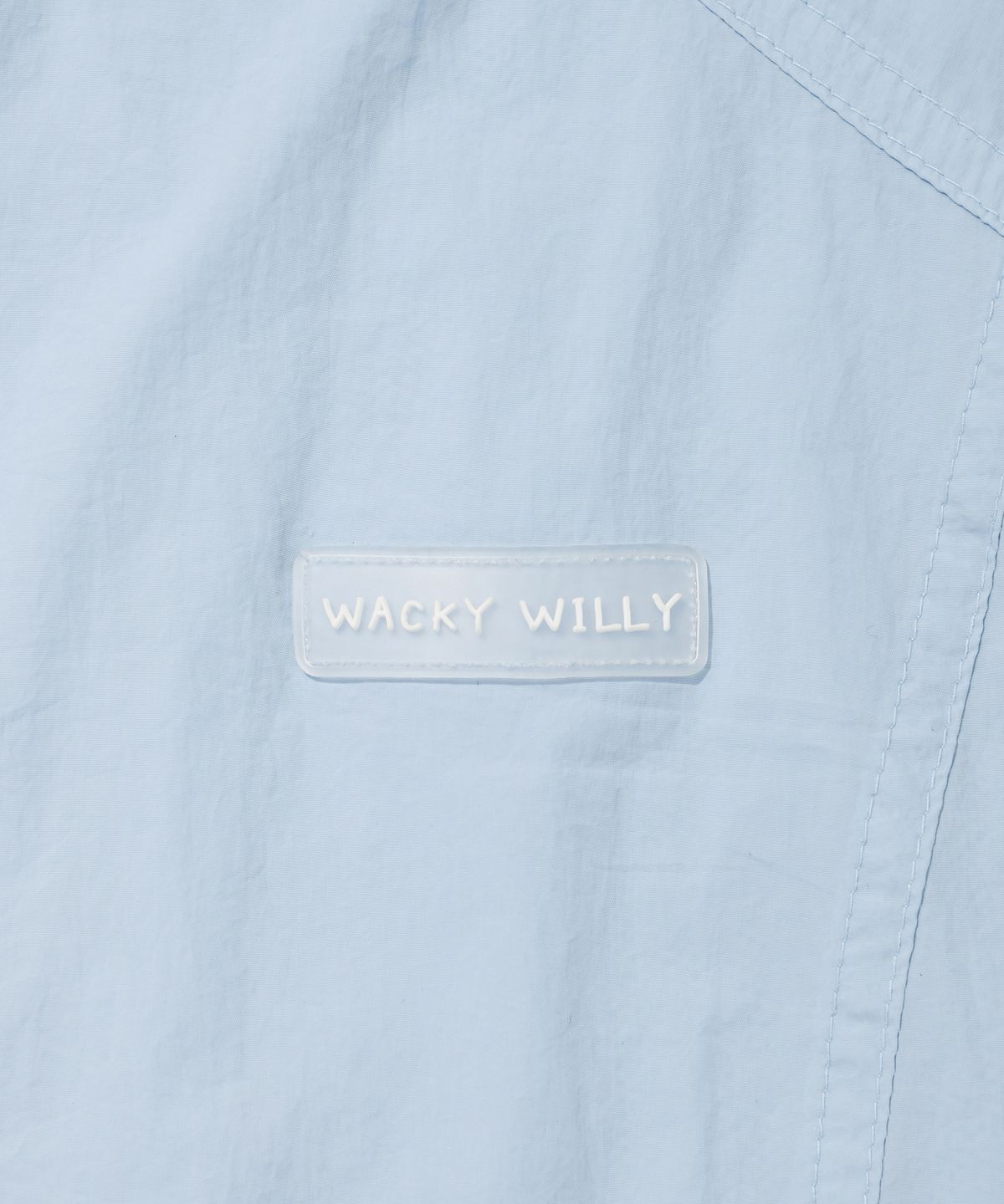 와키윌리(WACKY WILLY) 우먼스 나일론 후드 집업 점퍼 스카이블루