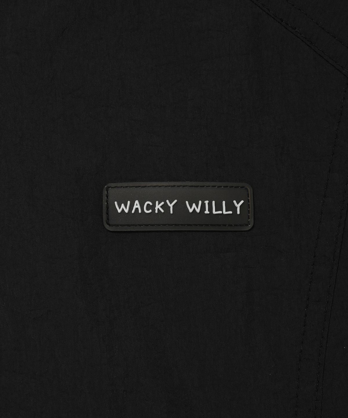 와키윌리(WACKY WILLY) 우먼스 나일론 후드 집업 점퍼 블랙