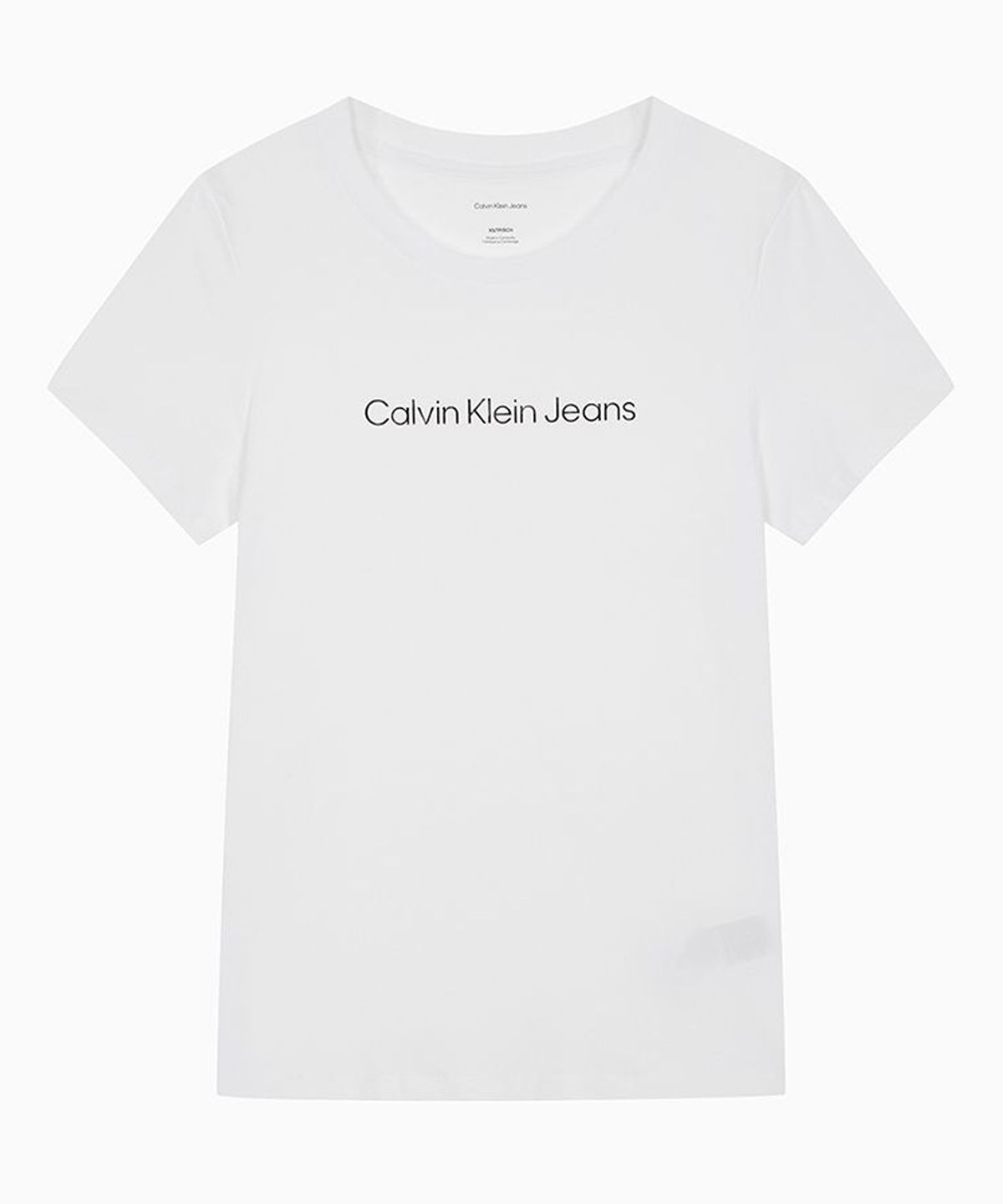 캘빈클라인 진(CALVIN KLEIN JEANS) 여성 슬림핏 인스티튜셔널 로고 반팔 티셔츠 47AB803 YAA