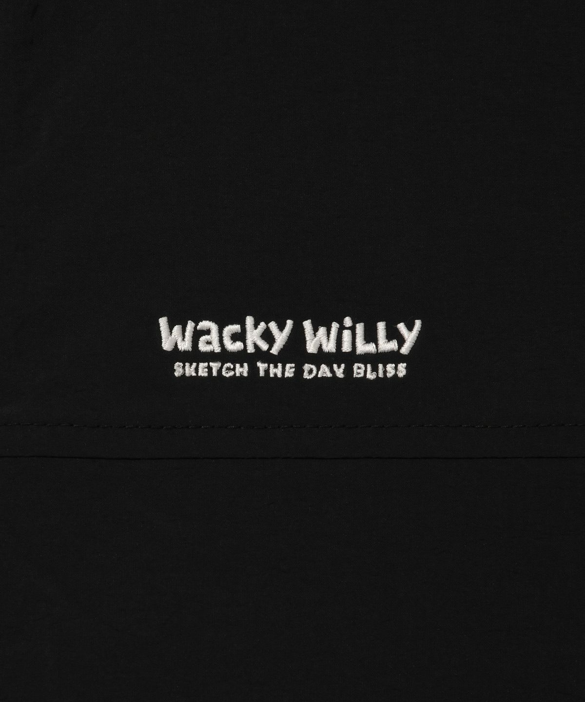 와키윌리(WACKY WILLY) 라이트 후드 바람막이 블랙