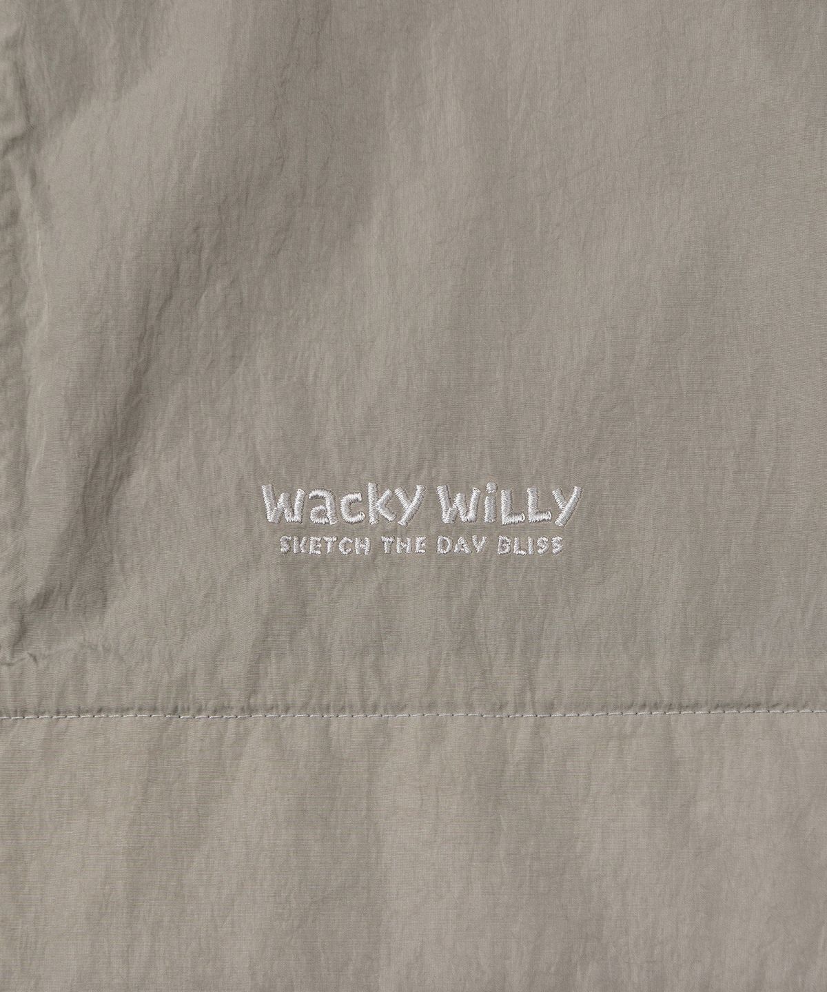와키윌리(WACKY WILLY) 화섬 슬리브리스 후드점퍼 라이트 카키