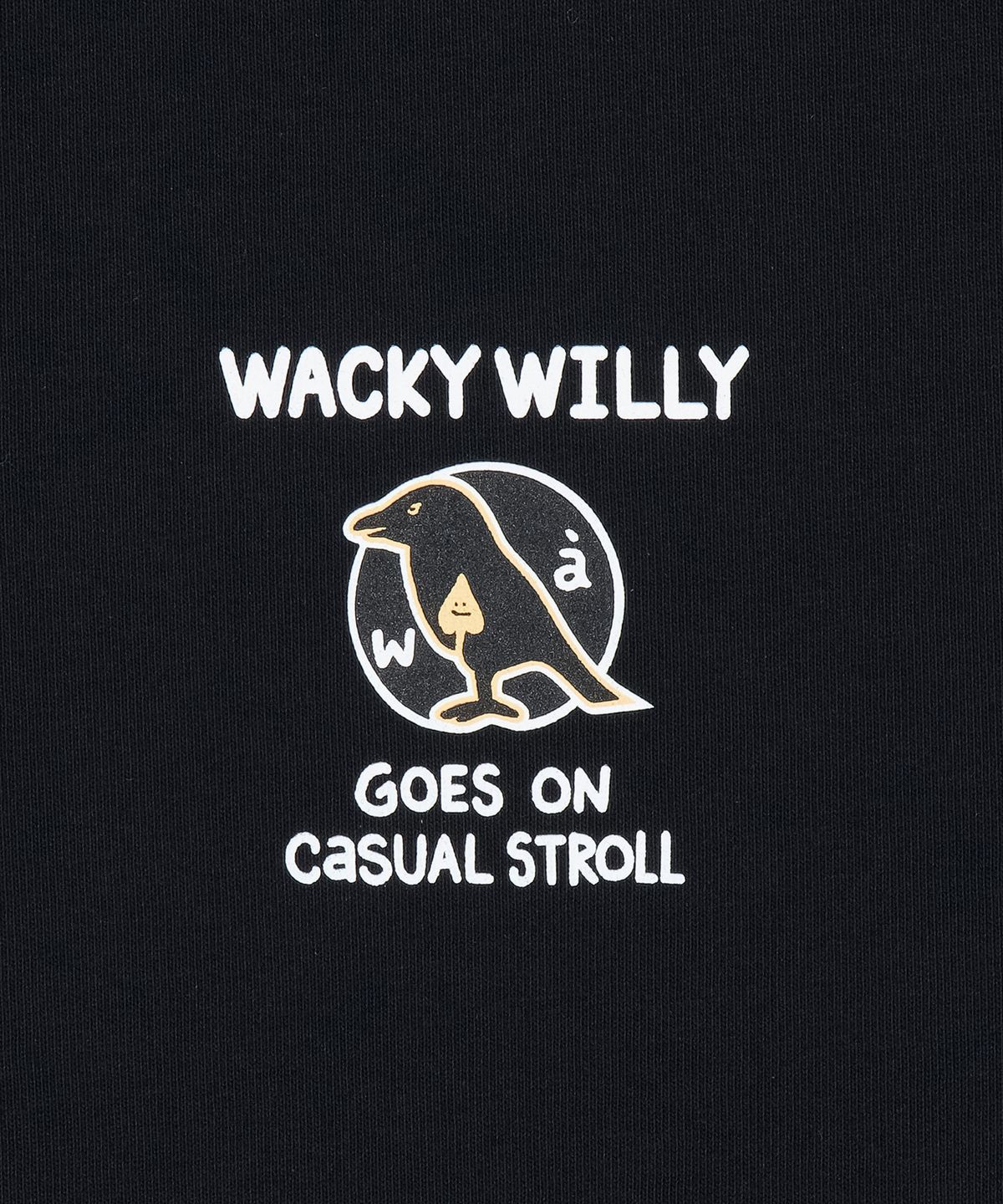 와키윌리(WACKY WILLY) 버드 그래픽 롱슬리브 티셔츠 블랙