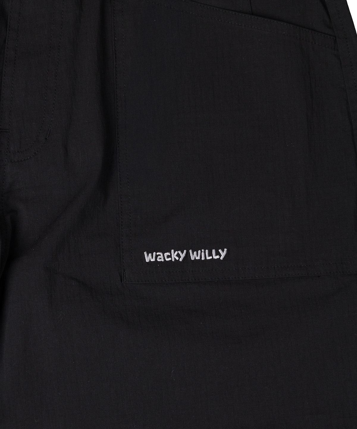 와키윌리(WACKY WILLY) 코튼 파라슈트 팬츠 블랙