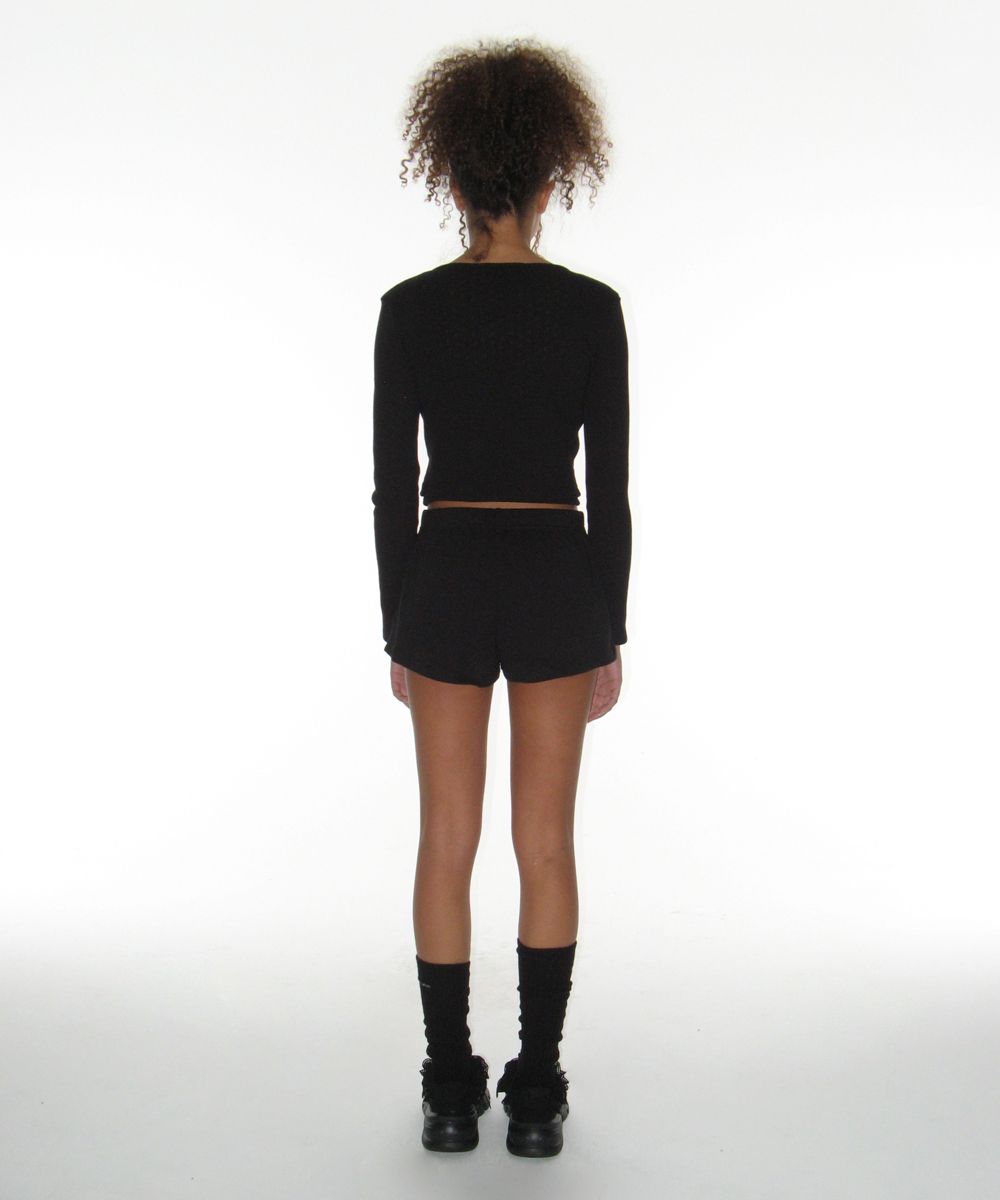 ★CRANK★HEART BUTTON EYELET SHORTS_BLACK★正規品/直送料込 MUSINSA | CRANK Heart Button Eyelet Cardigan_Black