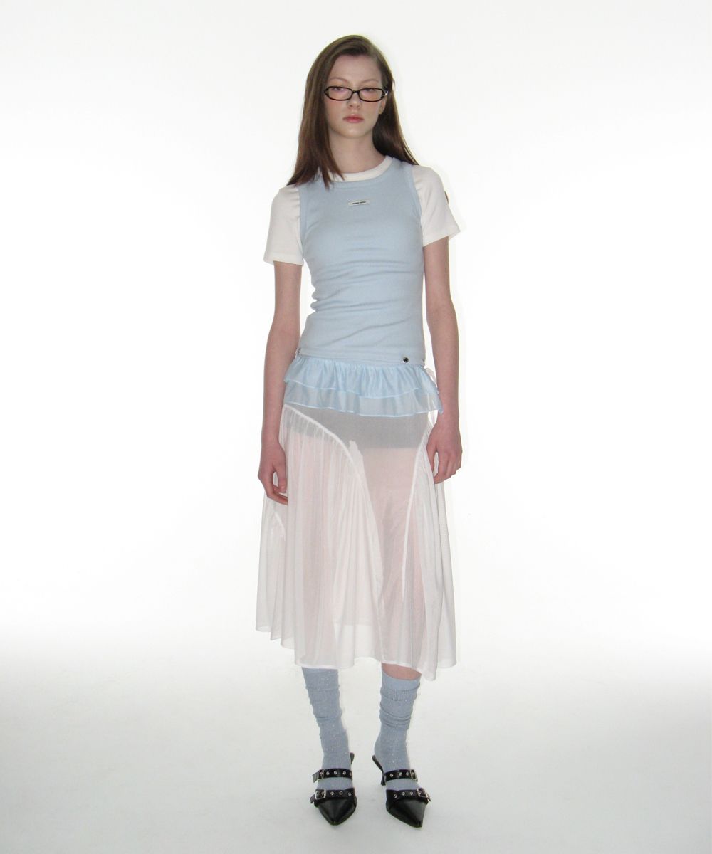 MUSINSA | CRANK Frill Snap Sleeveless_Sky