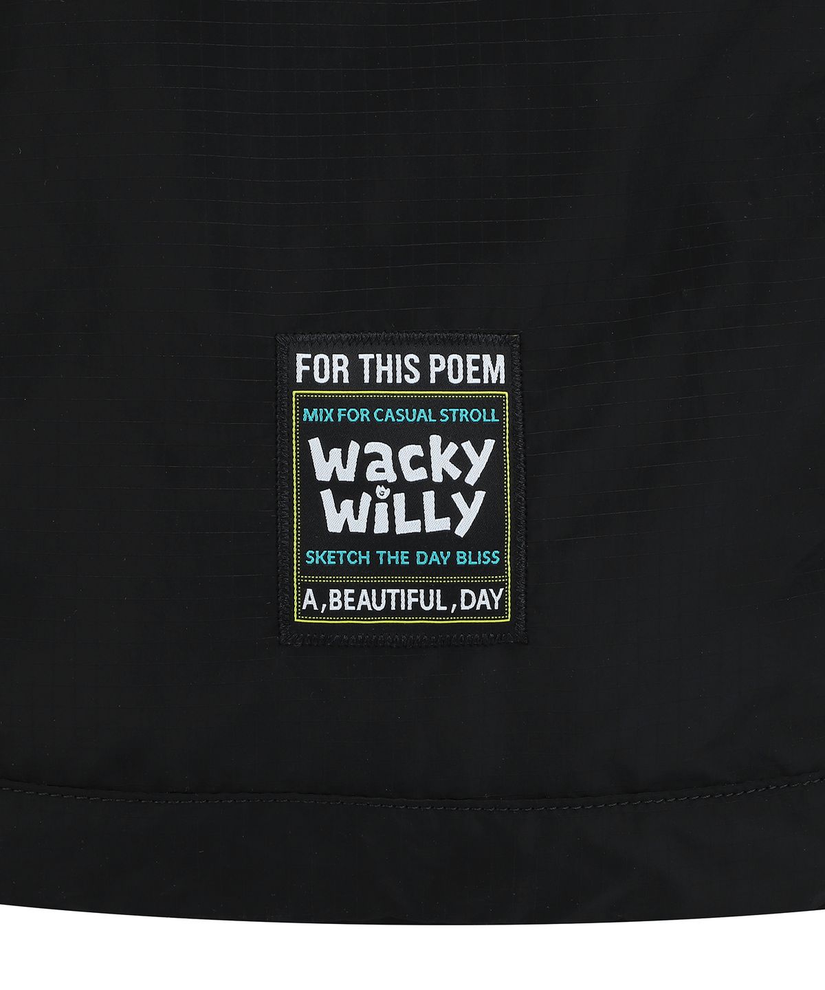 와키윌리(WACKY WILLY) 레오 스트링 드로우 백팩 블랙