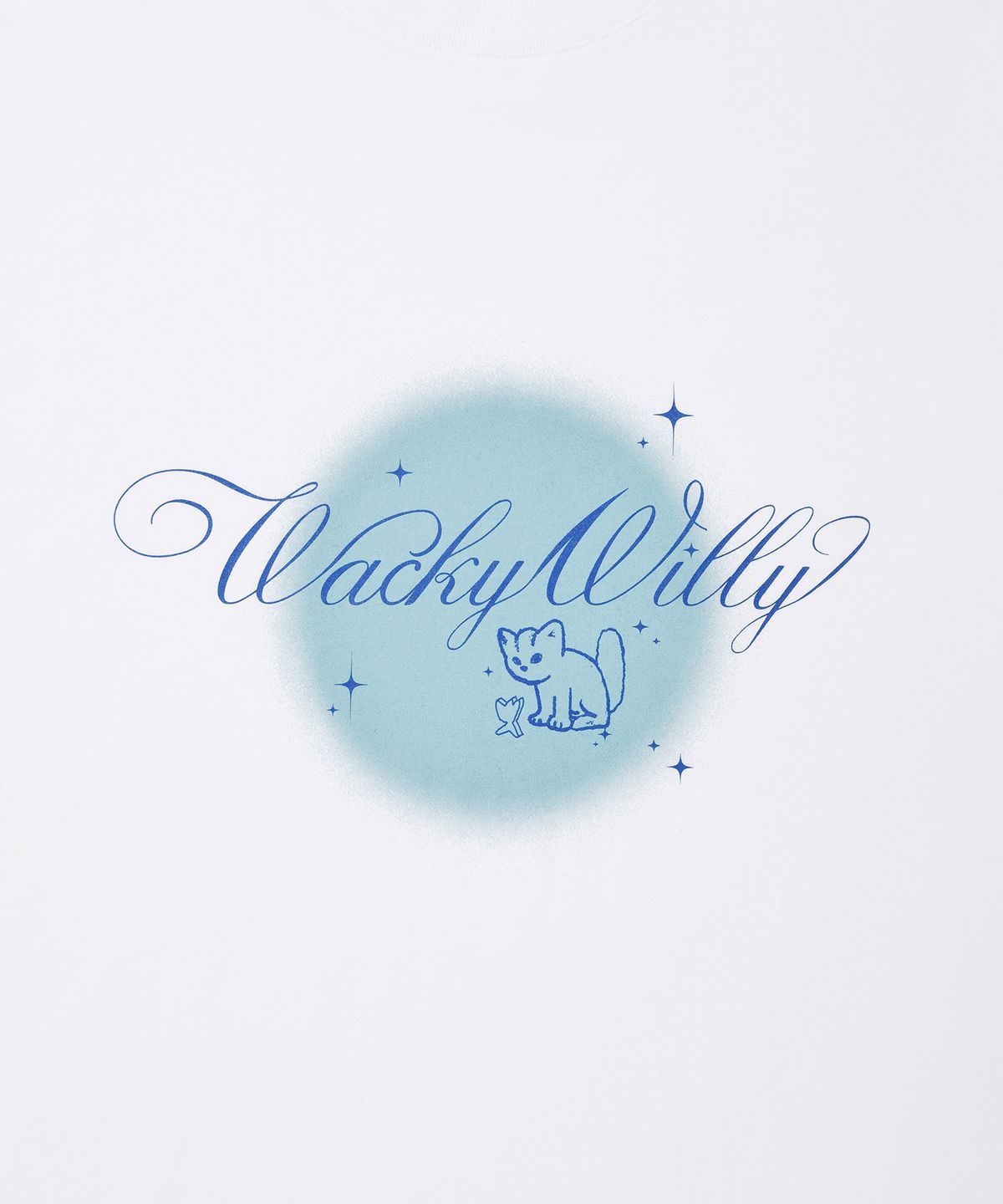 와키윌리(WACKY WILLY) 샤이닝 레오 반팔 티셔츠 화이트