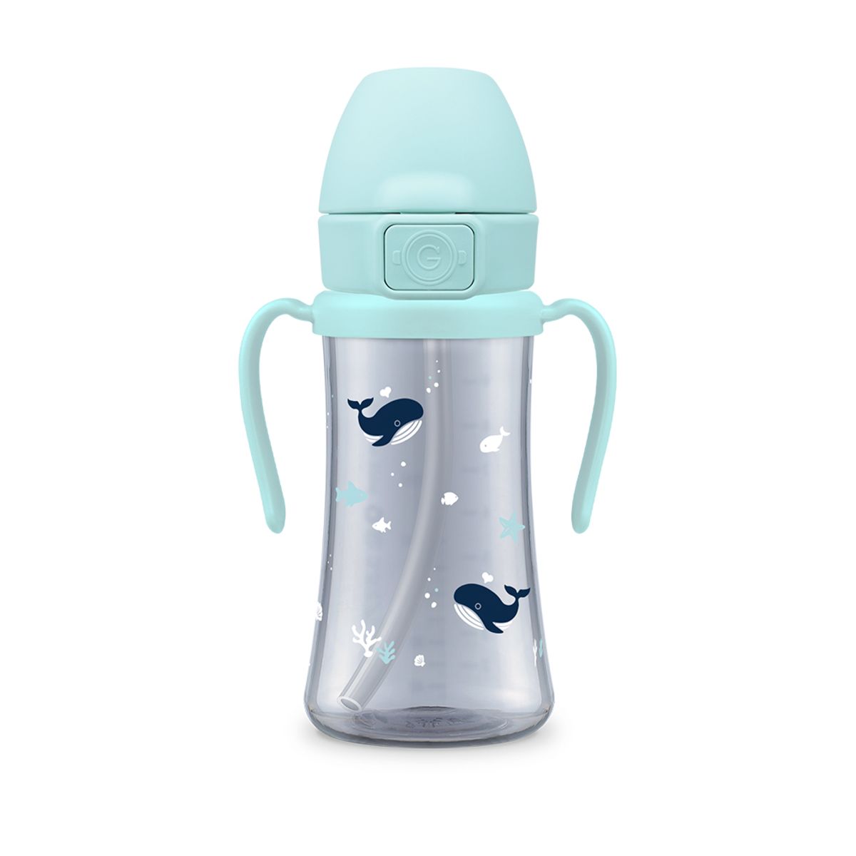 그로미미(GROSMIMI) PPSU 아기고래 300ml 빨대컵 (크리미블루)