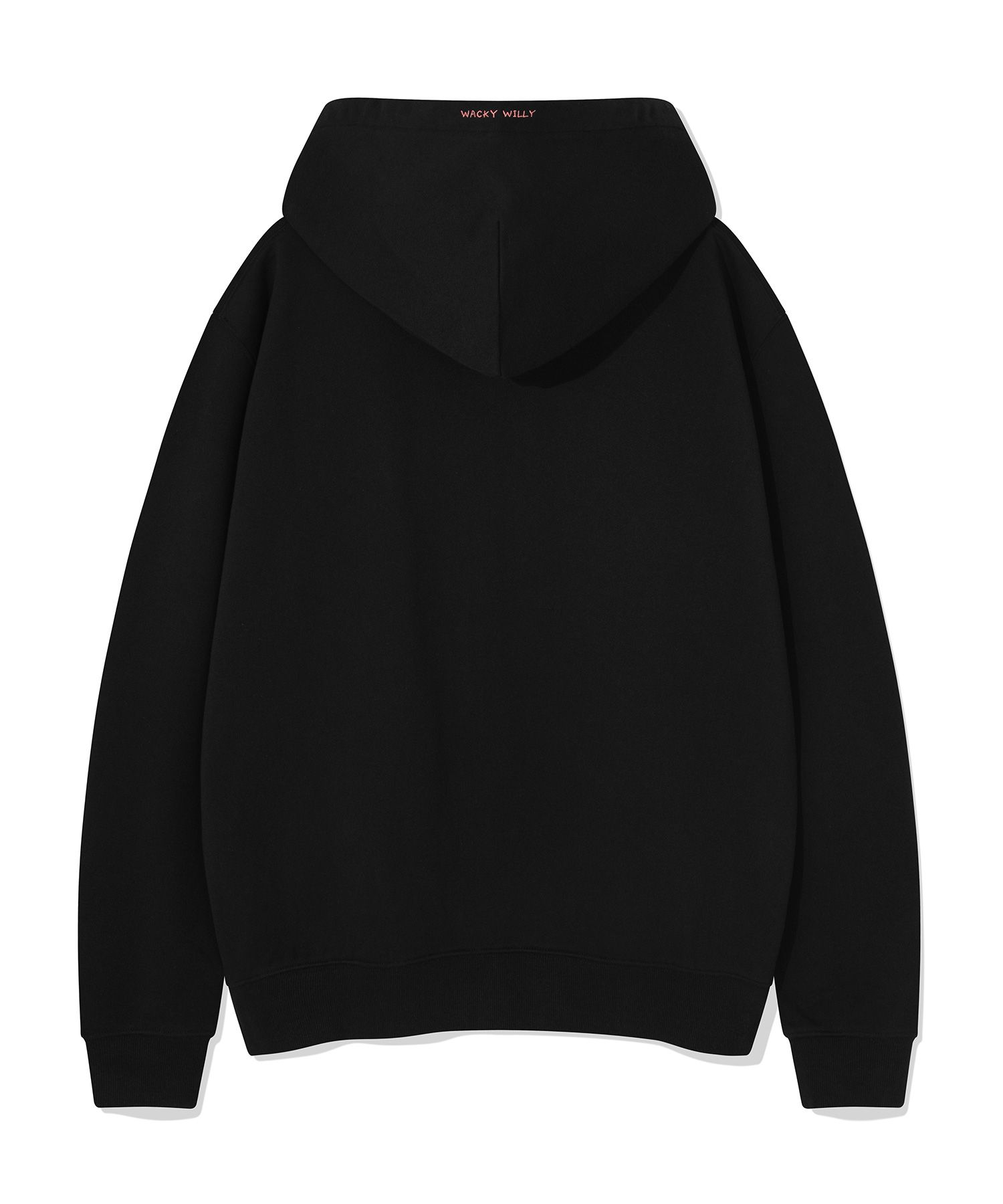 MUSINSA | WACKY WILLY Kiki Leo Logo Hoodie Black