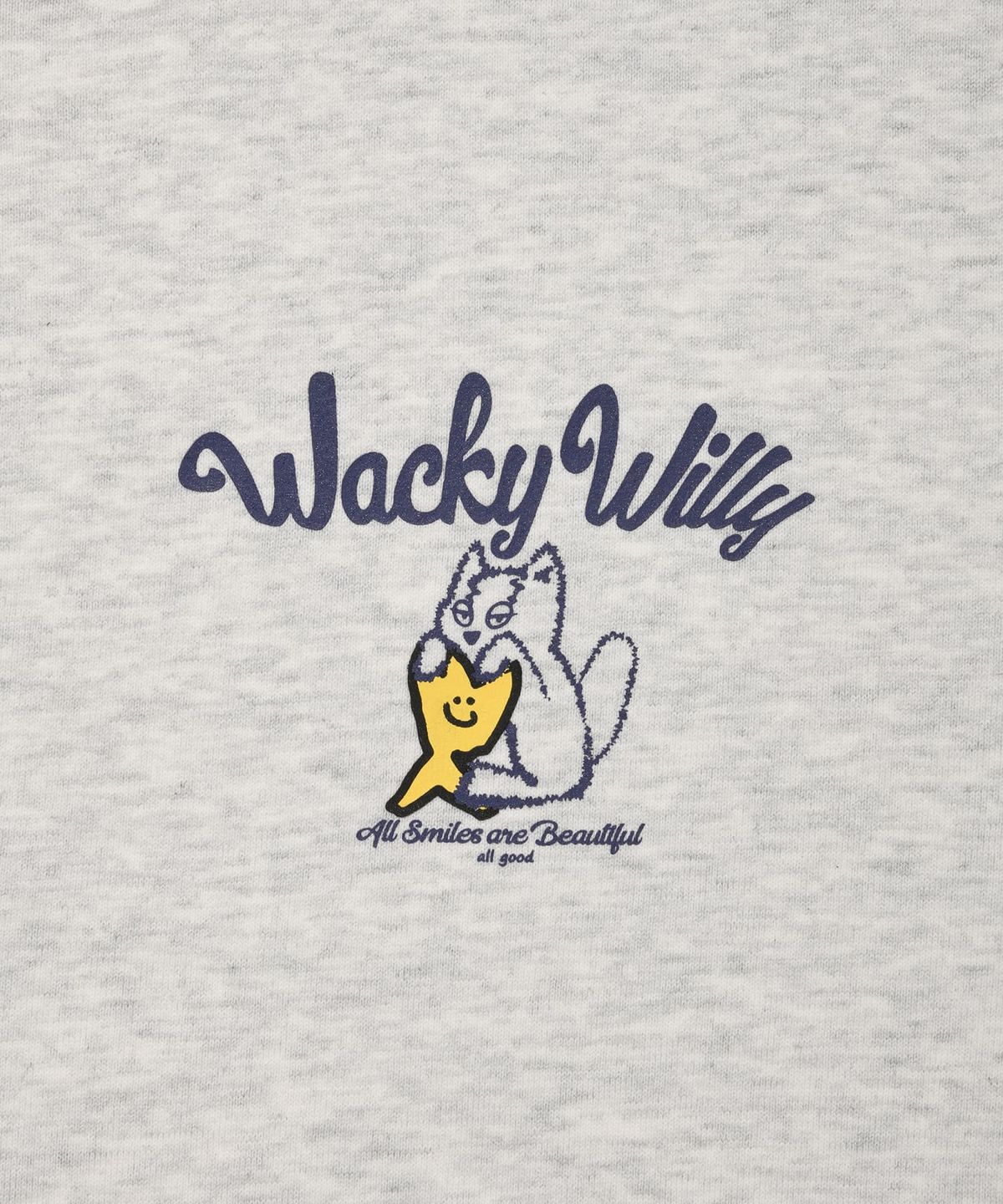 와키윌리(WACKY WILLY) 키키 레오 로고 후드집업 라이트그레이