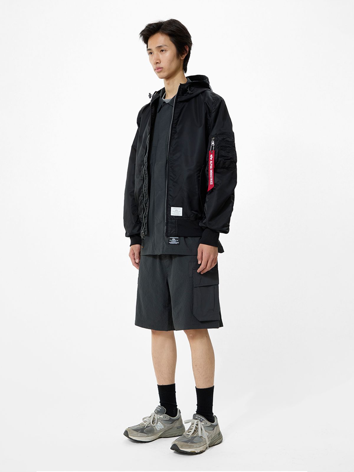 알파 인더스트리(ALPHA INDUSTRIES) L-2B 후디드 GEN II 플라이트 자켓 블랙