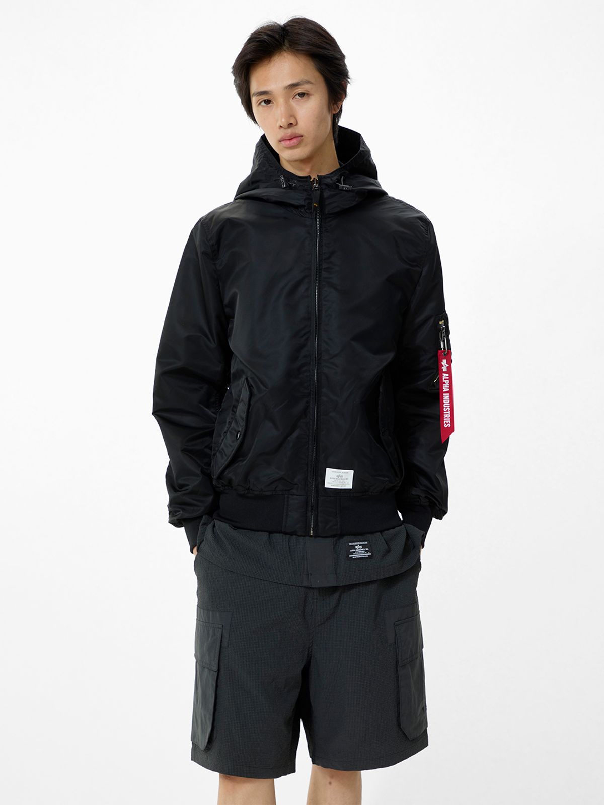 알파 인더스트리(ALPHA INDUSTRIES) L-2B 후디드 GEN II 플라이트 자켓 블랙