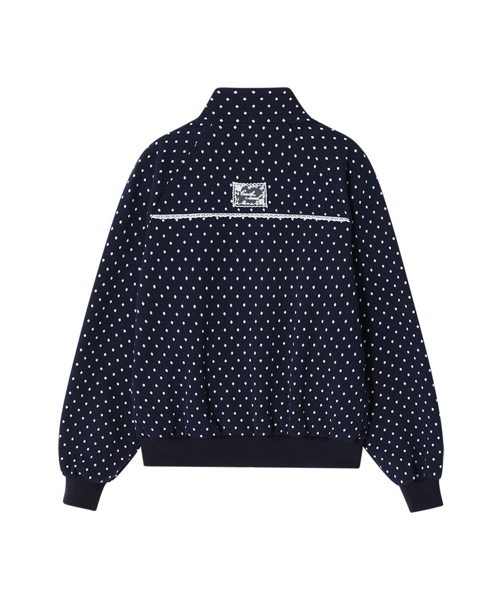 MUSINSA | CRANK Rose Dot Track Jacket_Navy