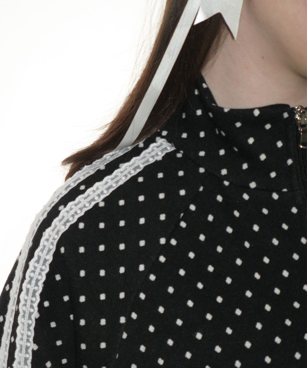 MUSINSA | CRANK Rose Dot Track Jacket_Black