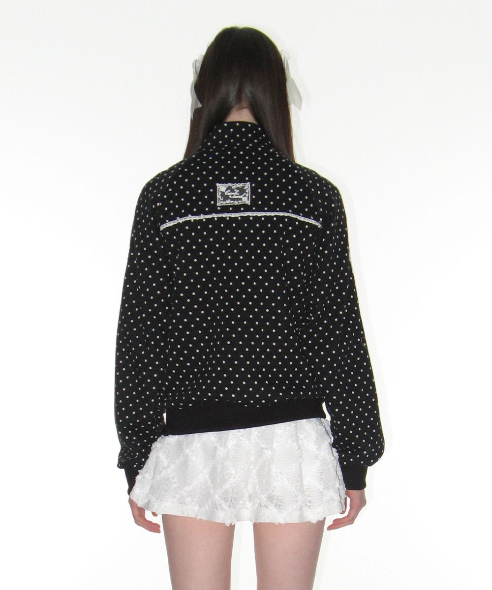 トップス CRANK Rose Dot Track Jacket_Black ROSE DOT TRACK JACKET_BLACK - CRANK